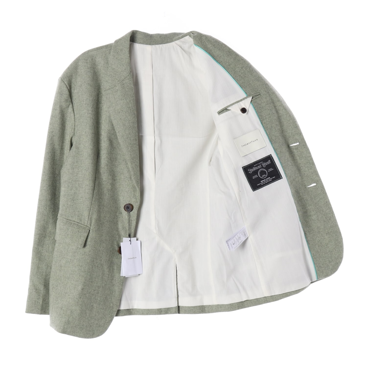 인스턴트펑크 21FW 울 블렌드 블레이저 재킷 민트 이미지 2