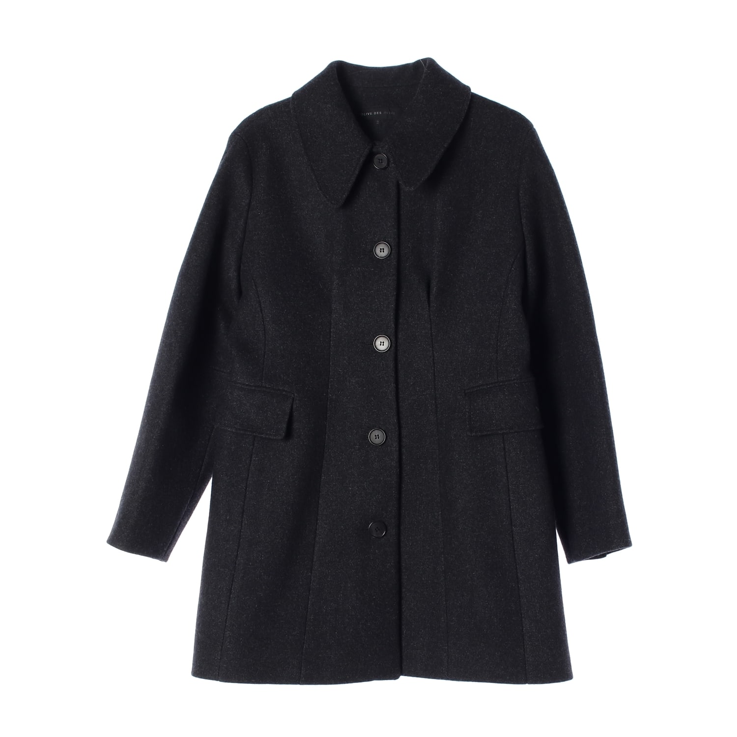 올리브데올리브 23FW 울 블렌드 숏 코트 그레이 이미지 1