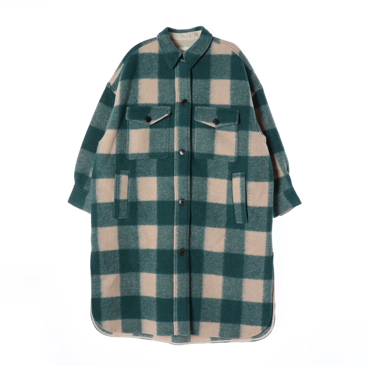 이자벨마랑 21FW 폰티지 셔츠 코트 그린 상세 이미지 1