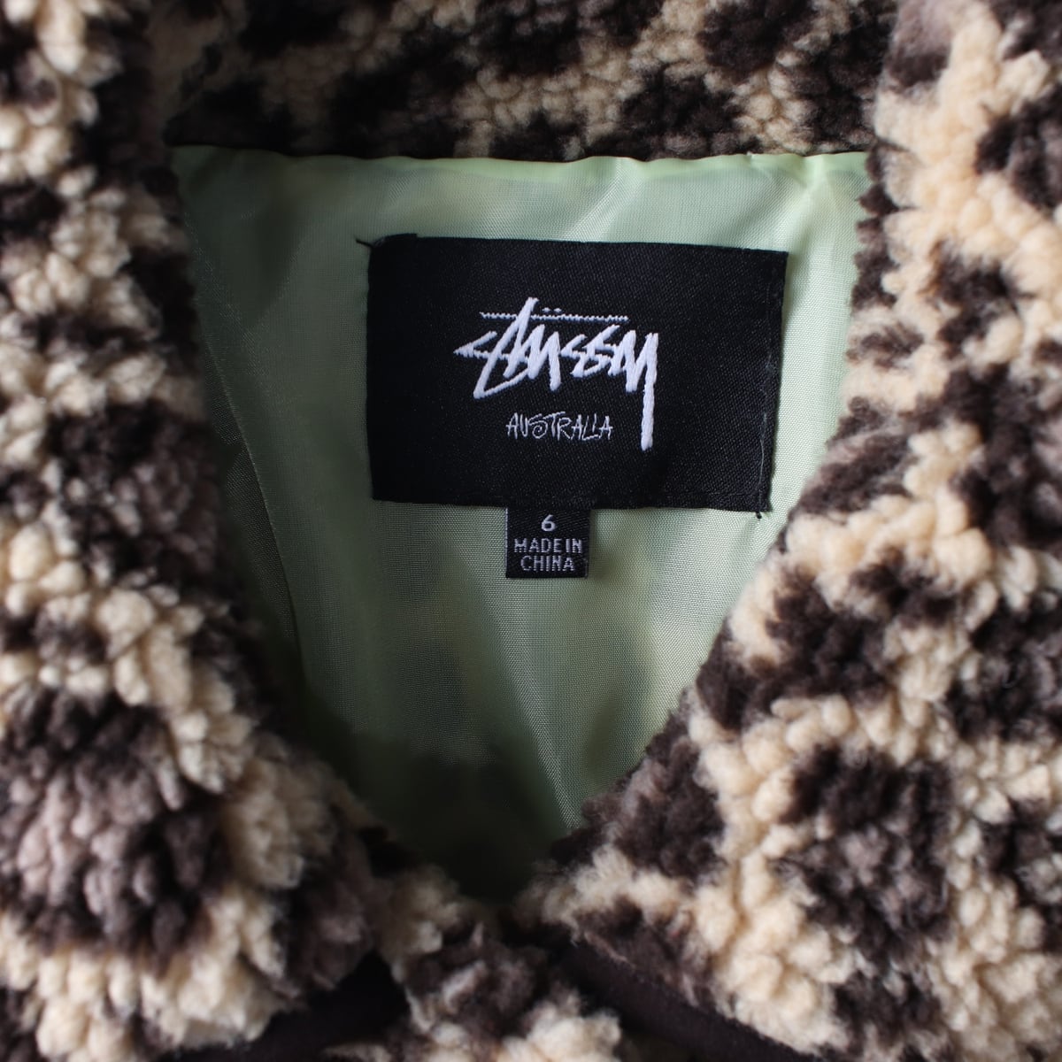 스투시 Stussy 셰르파 레오파드 플리스 재킷 상세 이미지 4