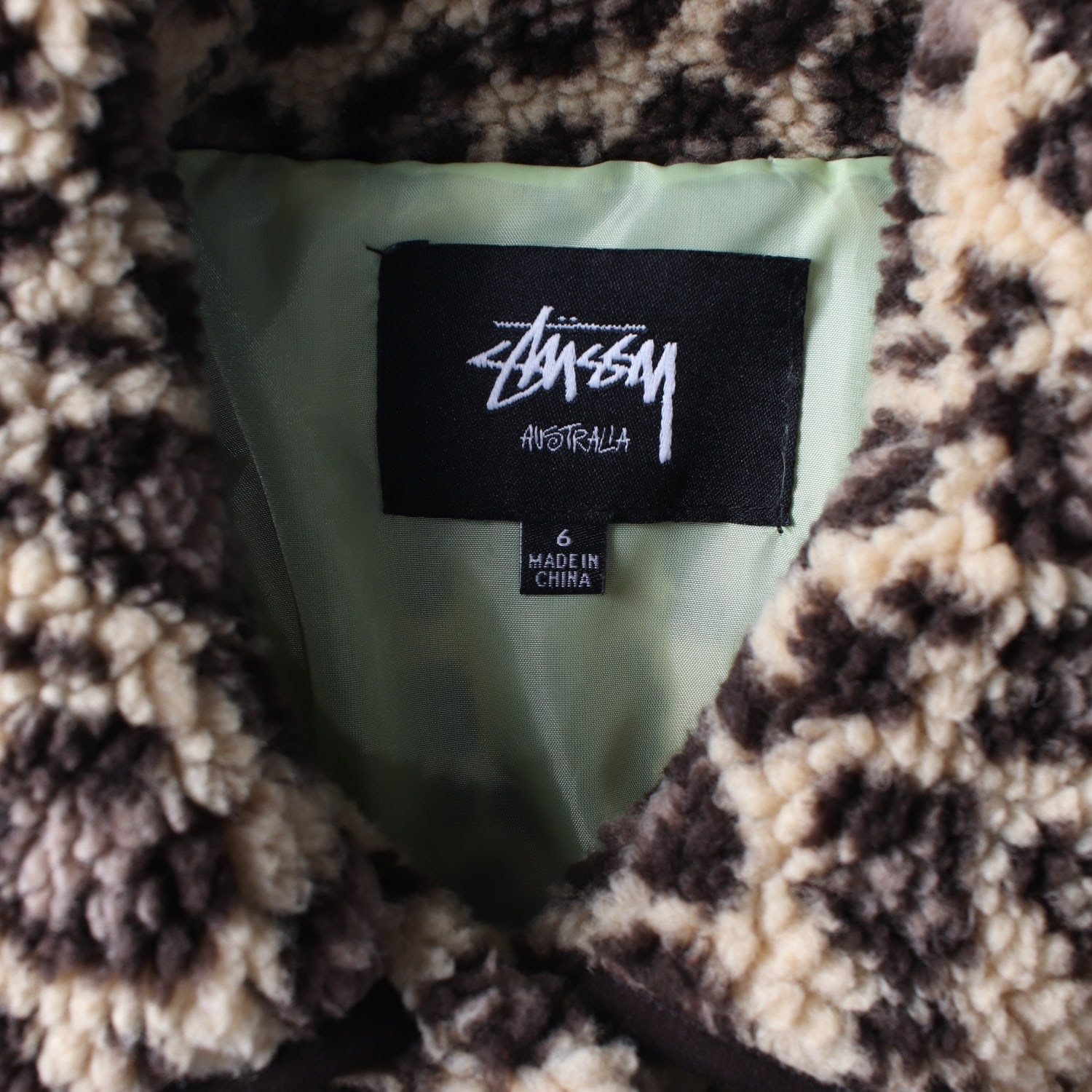 스투시 Stussy 셰르파 레오파드 플리스 재킷 이미지 4