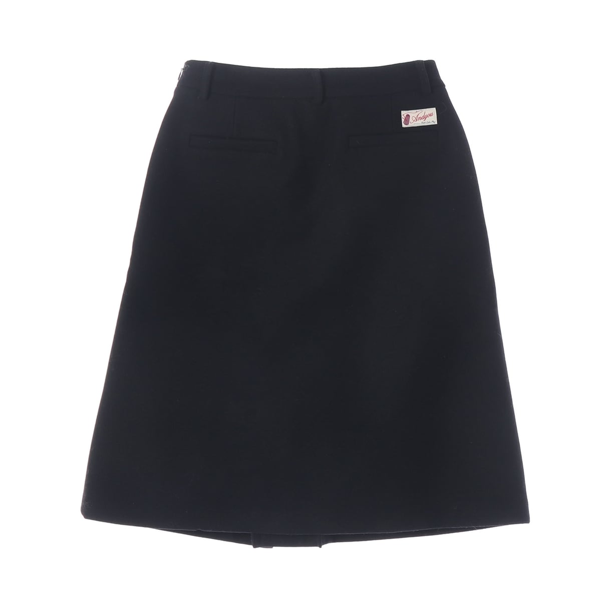 앤유 24FW 울 블렌드 스커트 치마 블랙 상세 이미지 2