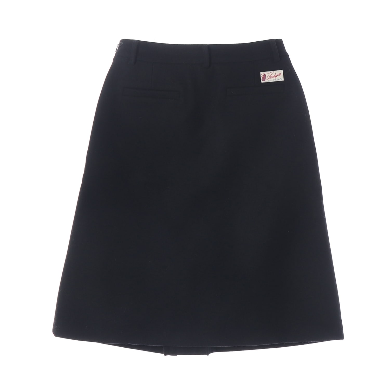앤유 24FW 울 블렌드 스커트 치마 블랙 이미지 2