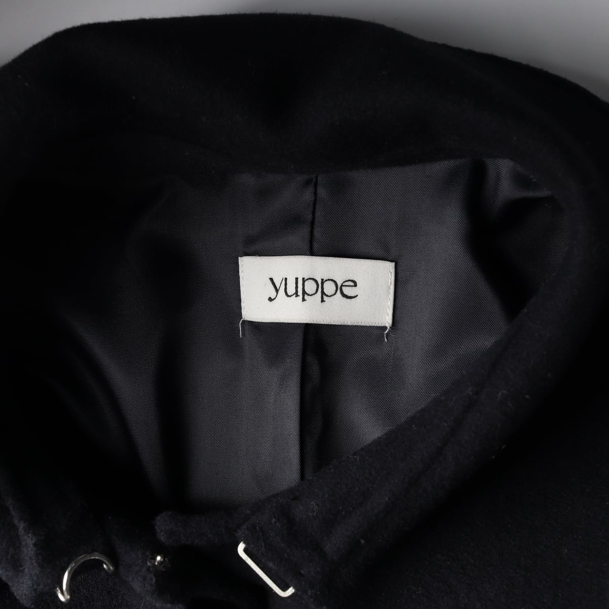 엽페 yuppe 울 블렌드 핸드메이드 싱글 벨티드 롱 코트 상세 이미지 3