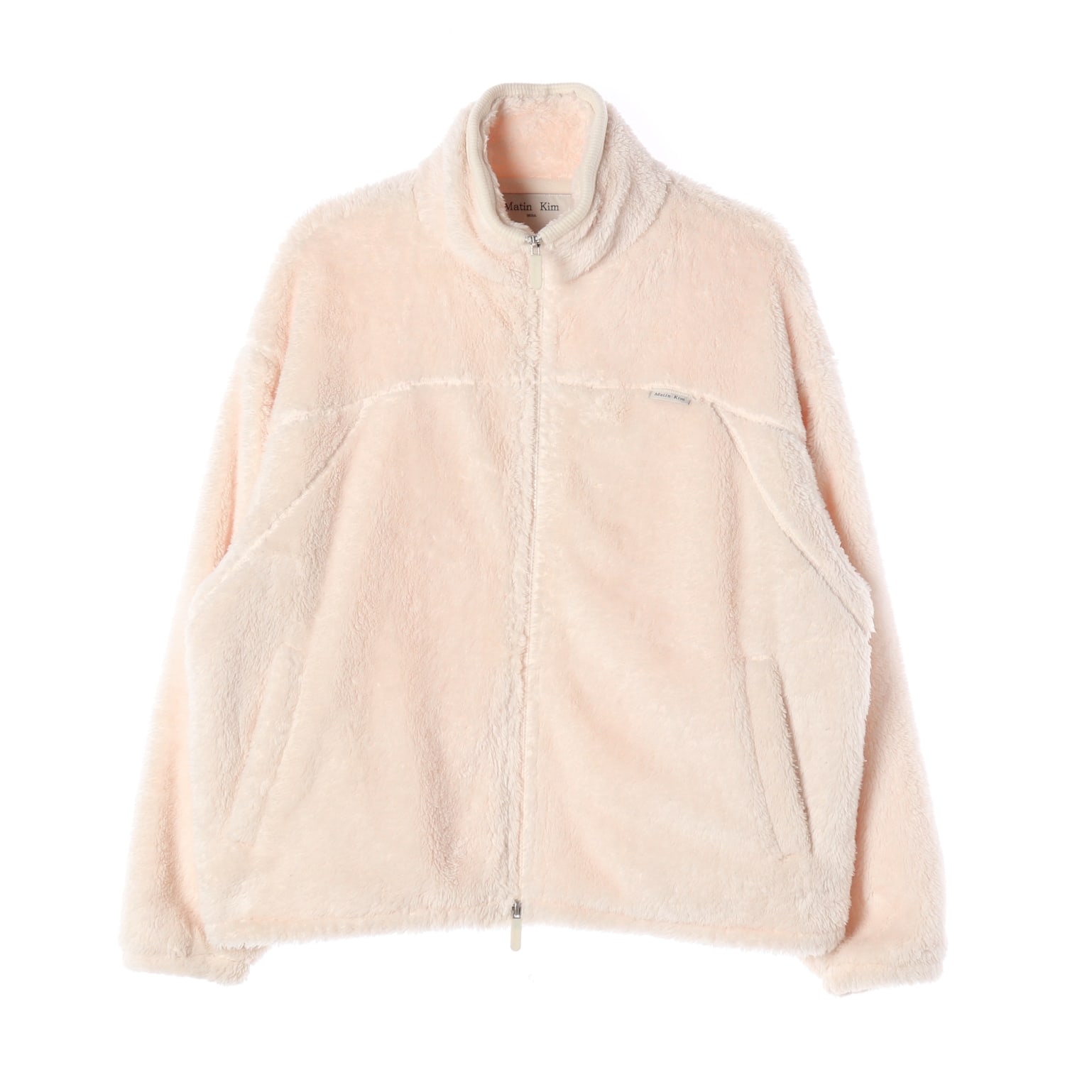 마뗑킴 24FW 백 로고 플리스 점퍼 재킷 아이보리 이미지 1