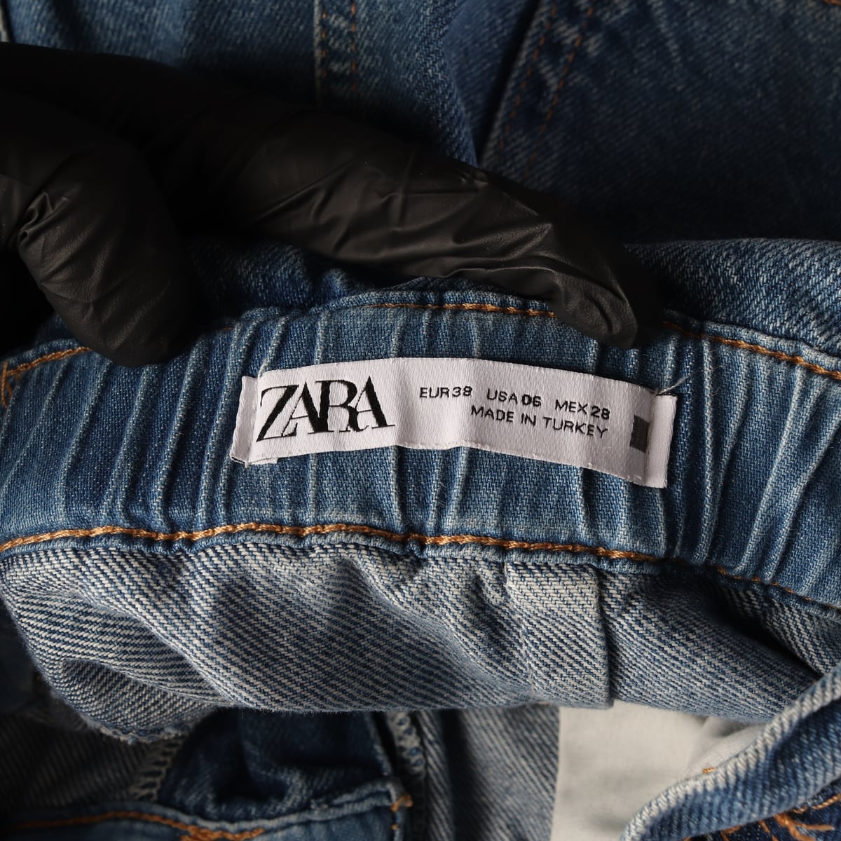 자라 ZARA 배기핏 데님 팬츠 블루 상세 이미지 3