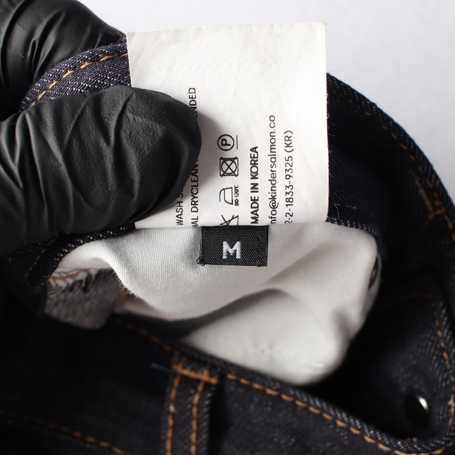 킨더살몬 코튼 스트레이트핏 데님팬츠 생지 청바지 이미지 4