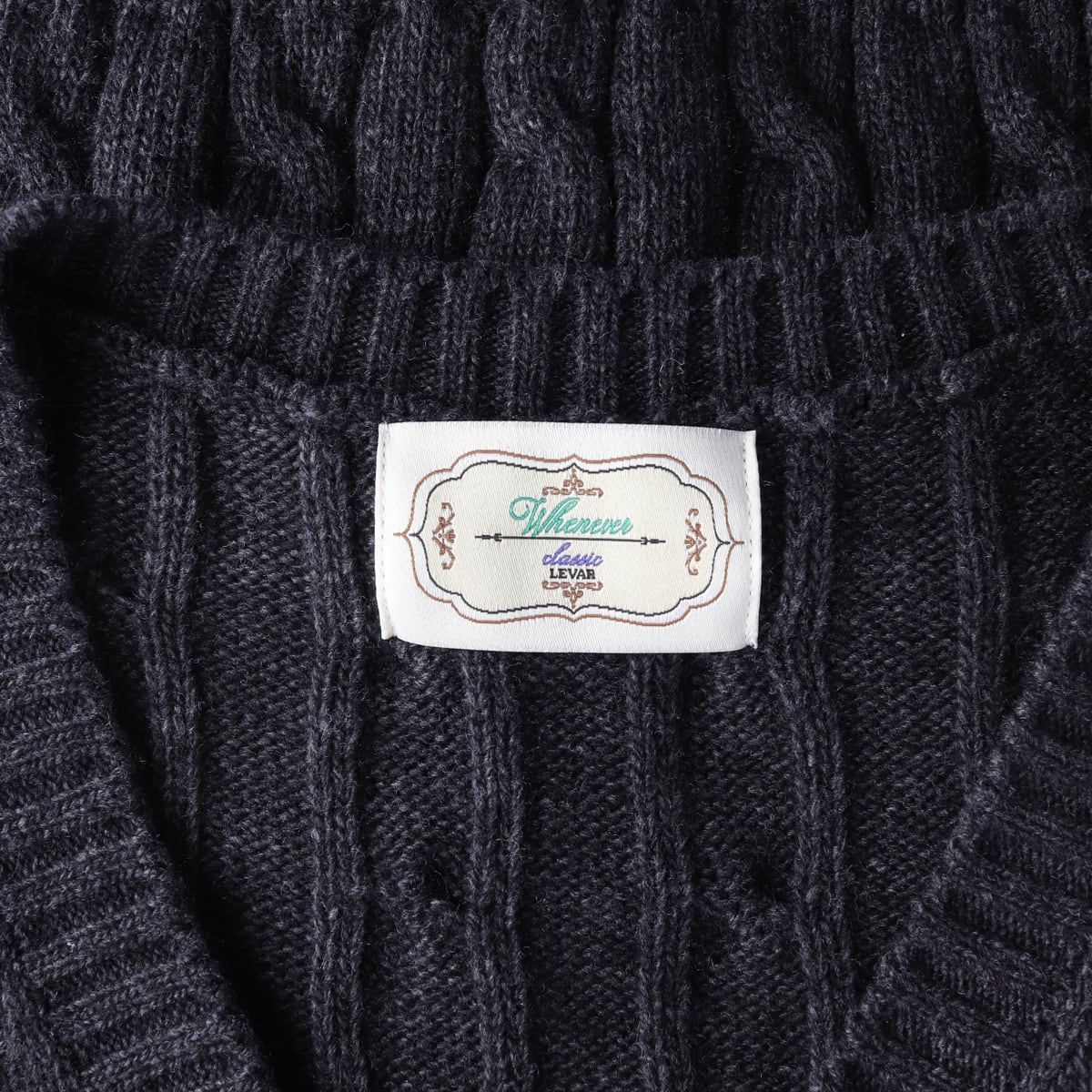 르바 22FW 클래식 케이블 니트 조끼 베스트 상세 이미지 3