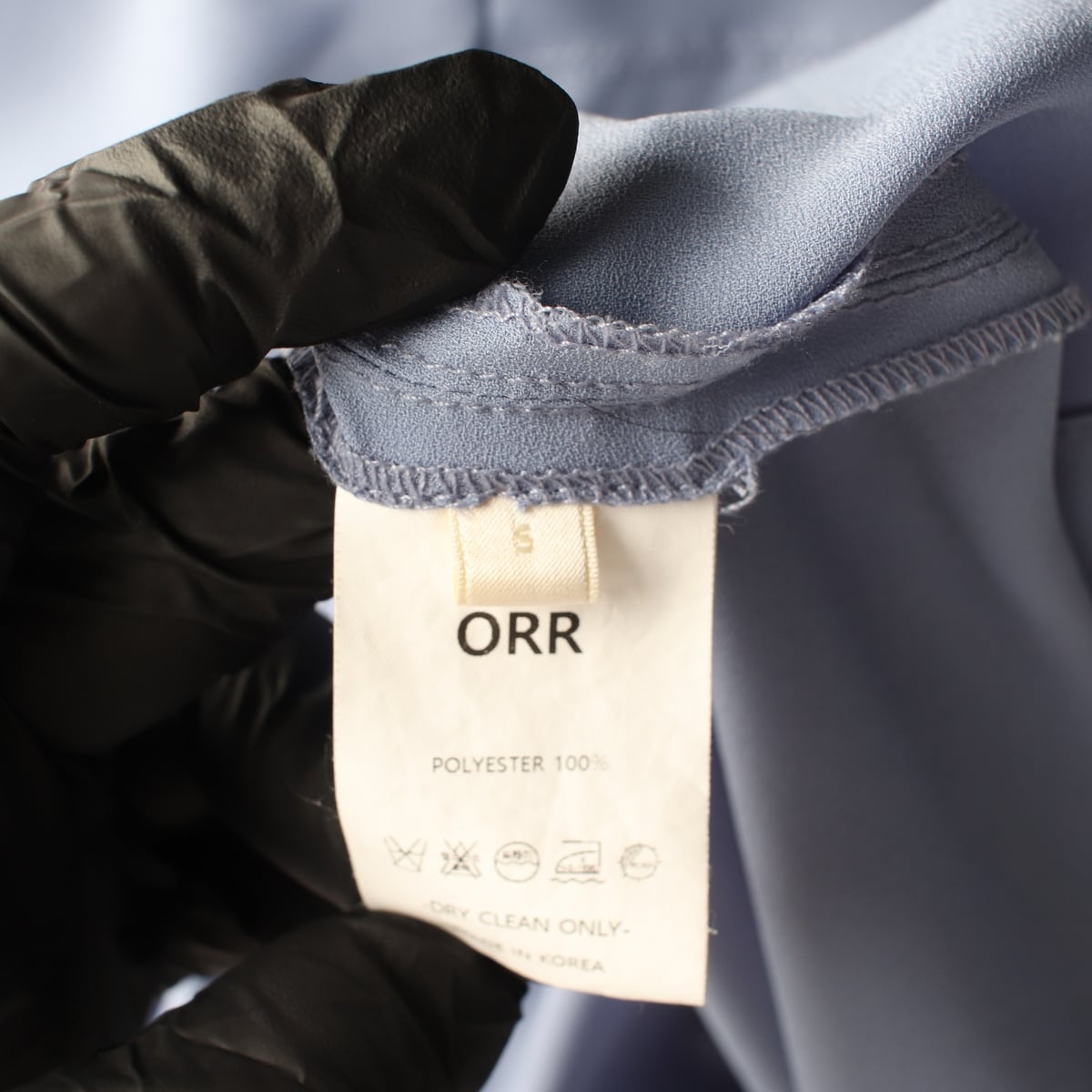 오르 ORR 카라리스 셔츠 라운드 블라우스 블루 상세 이미지 4