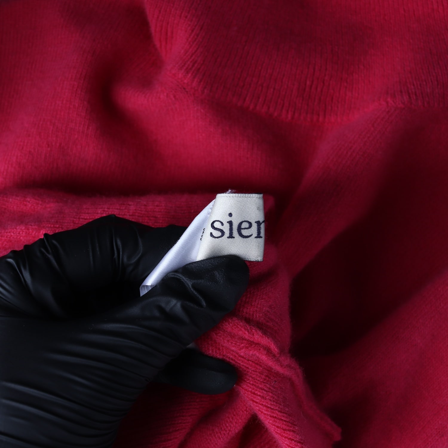 시엔느 메리노 울 캐시미어 블렌드 터틀넥 니트 마젠타 핑크 이미지 3