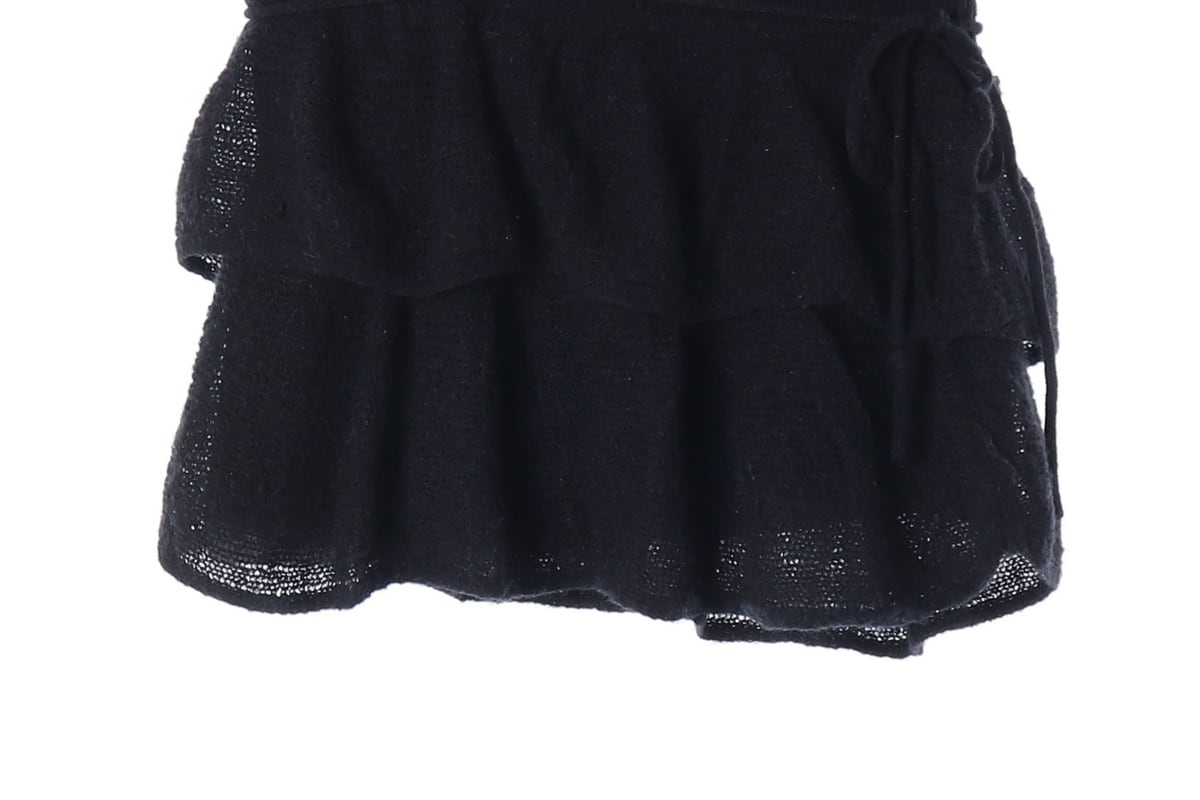 페인오어플레져 24FW 안젤라 니트 스커트 티어드 캉캉 미니 치마 상세 이미지 4