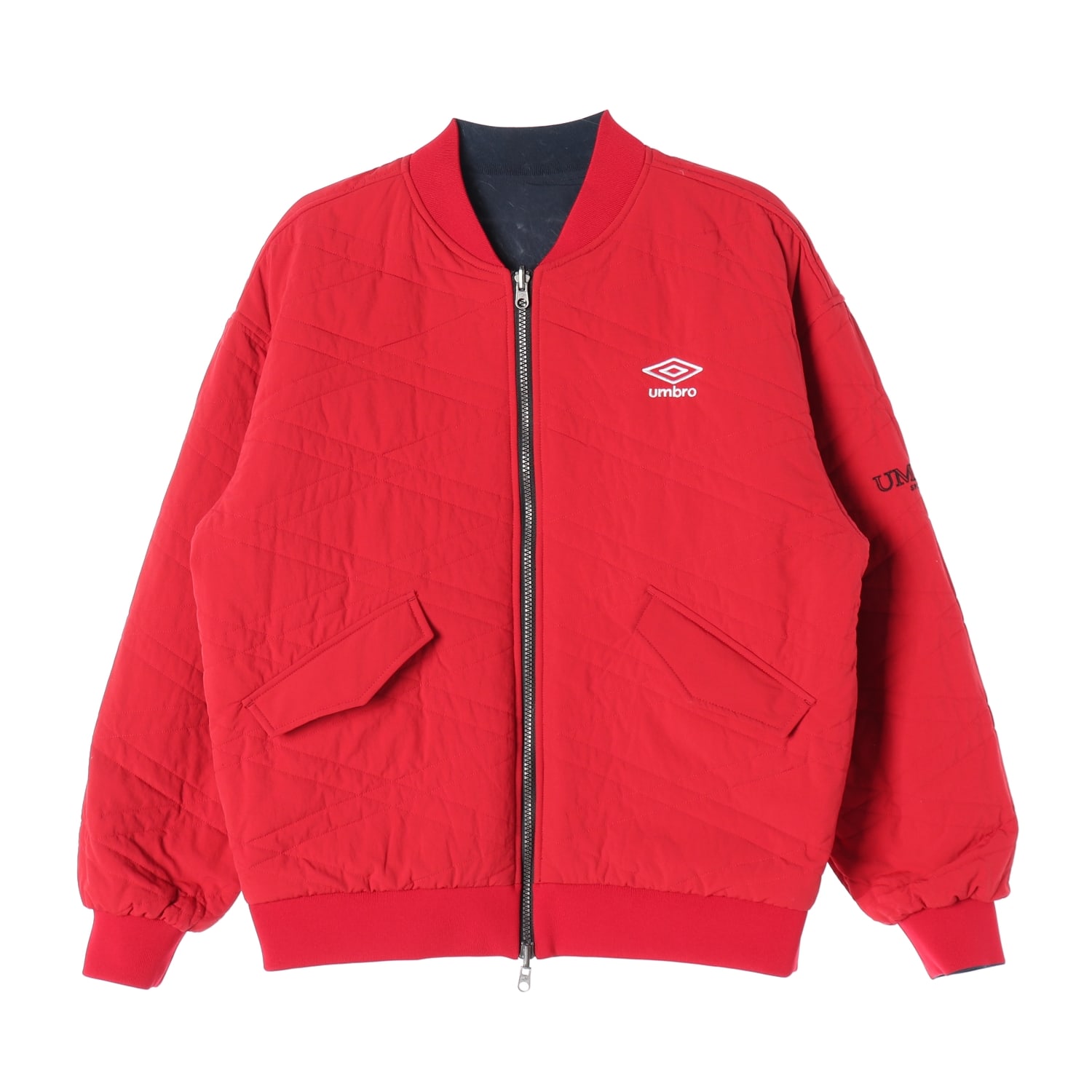 엄브로 24FW 리버서블 퀼팅 패딩 봄버 재킷 공용 이미지 3