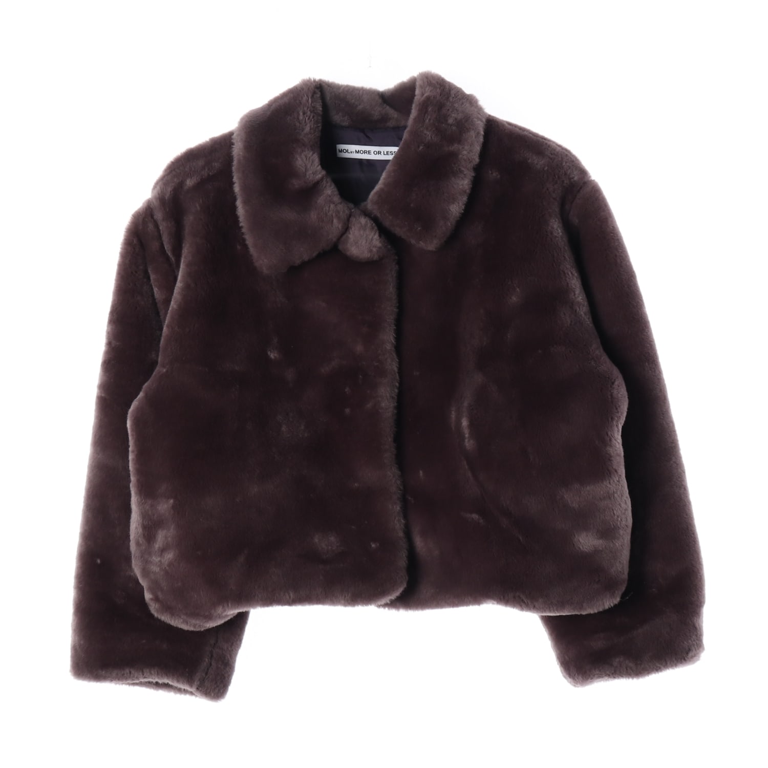 모어올레스 크롭 퍼 코트 소프트 재킷 이미지 1