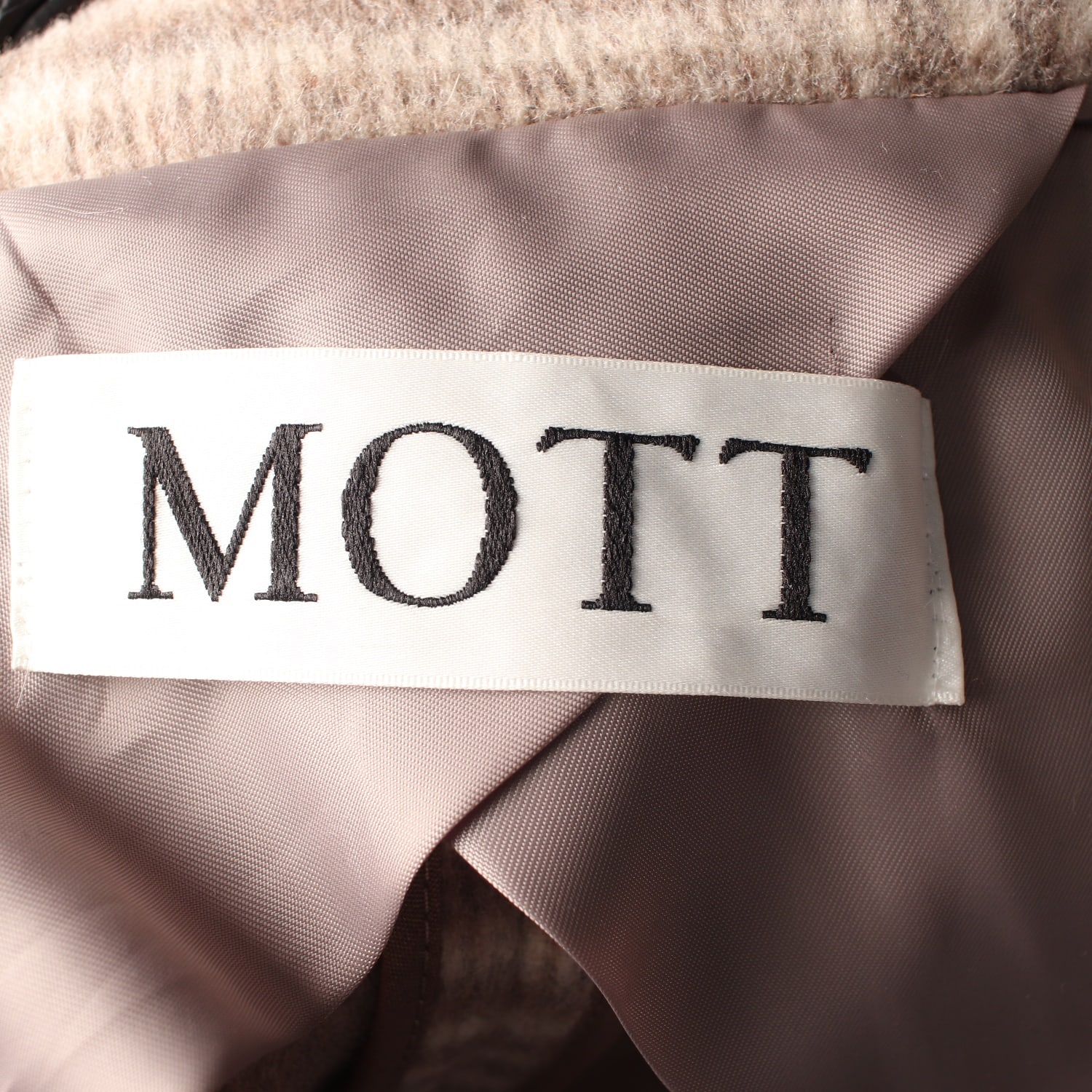 모트 MOTT 체크 패턴 벨티드 울 블렌드 숏 코트 재킷 이미지 3