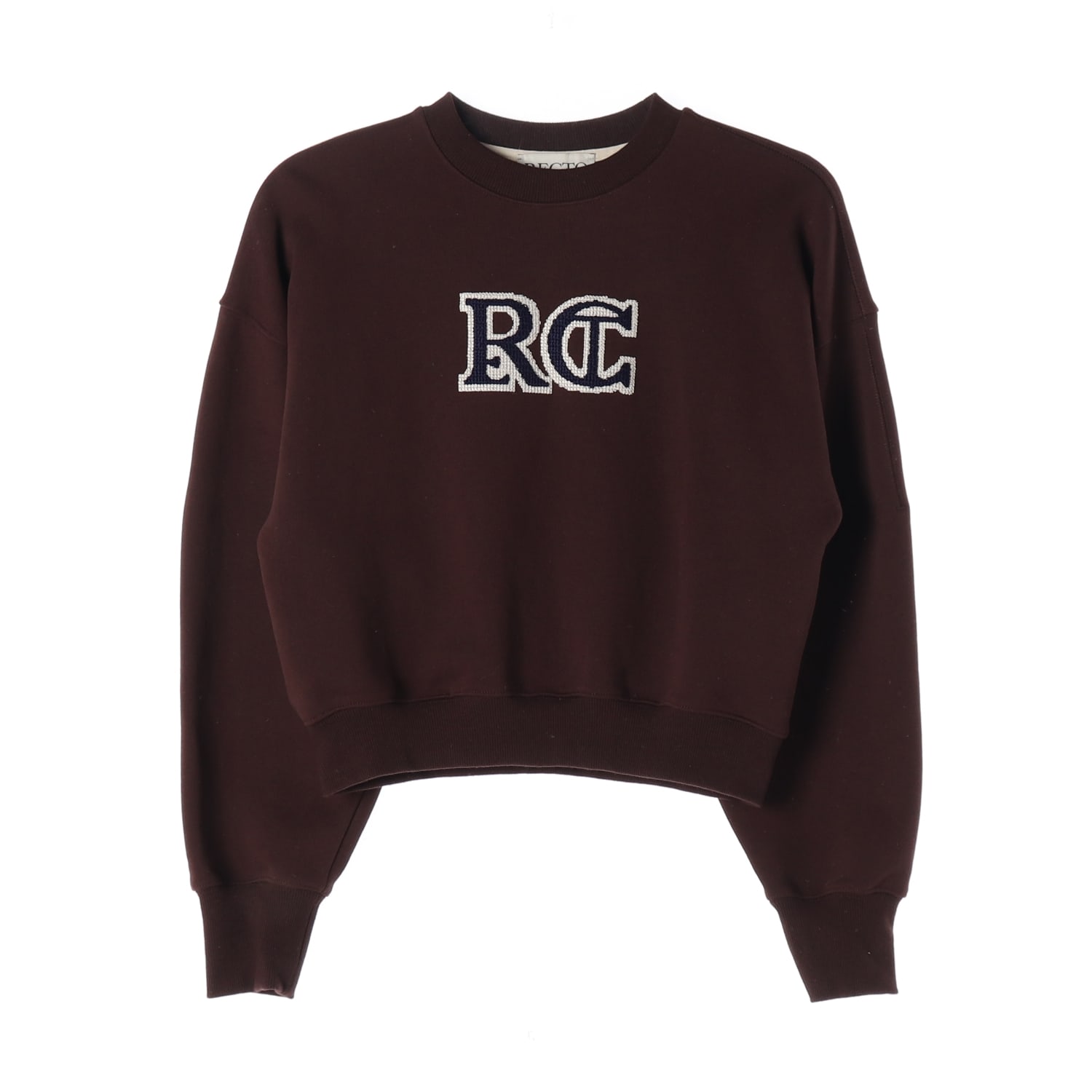 렉토 23FW RC 엠브로이드 클래식 맨투맨 스웨트셔츠 빈티지 브라운 이미지 1