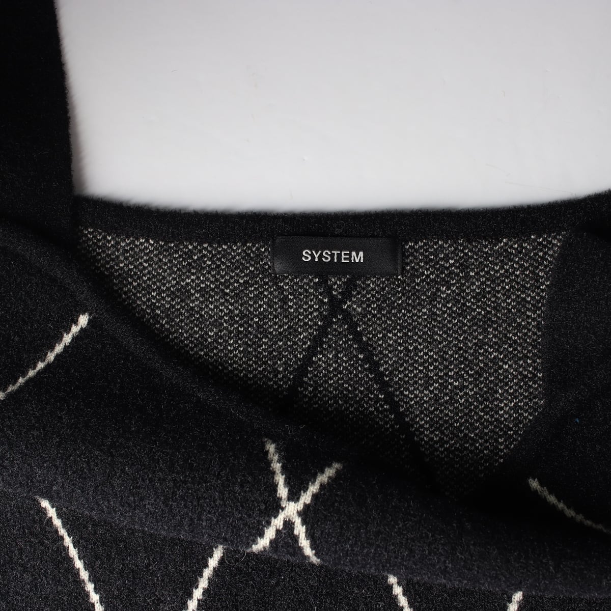 시스템 21FW 아가일 패턴 니트 슬리브리스 탑 상세 이미지 3