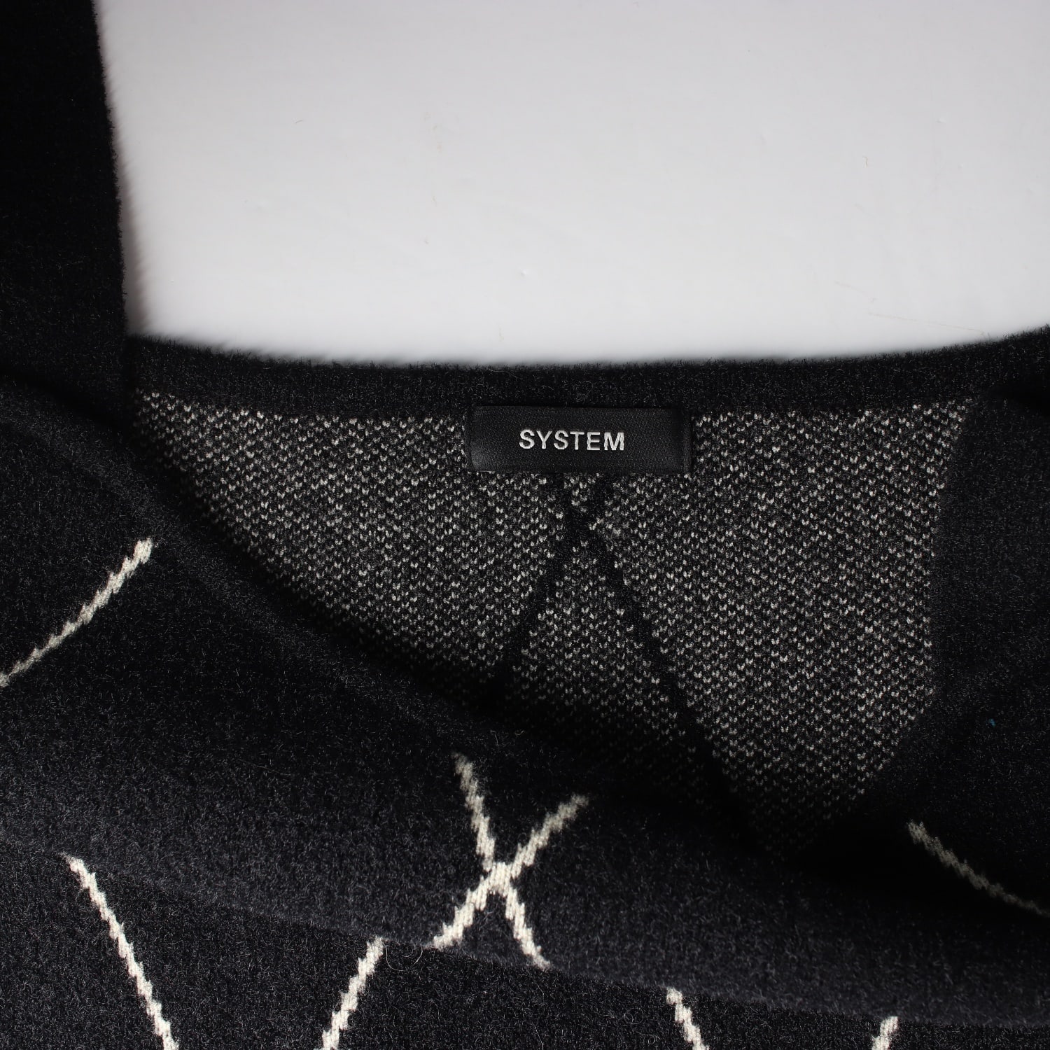 시스템 21FW 아가일 패턴 니트 슬리브리스 탑 이미지 3