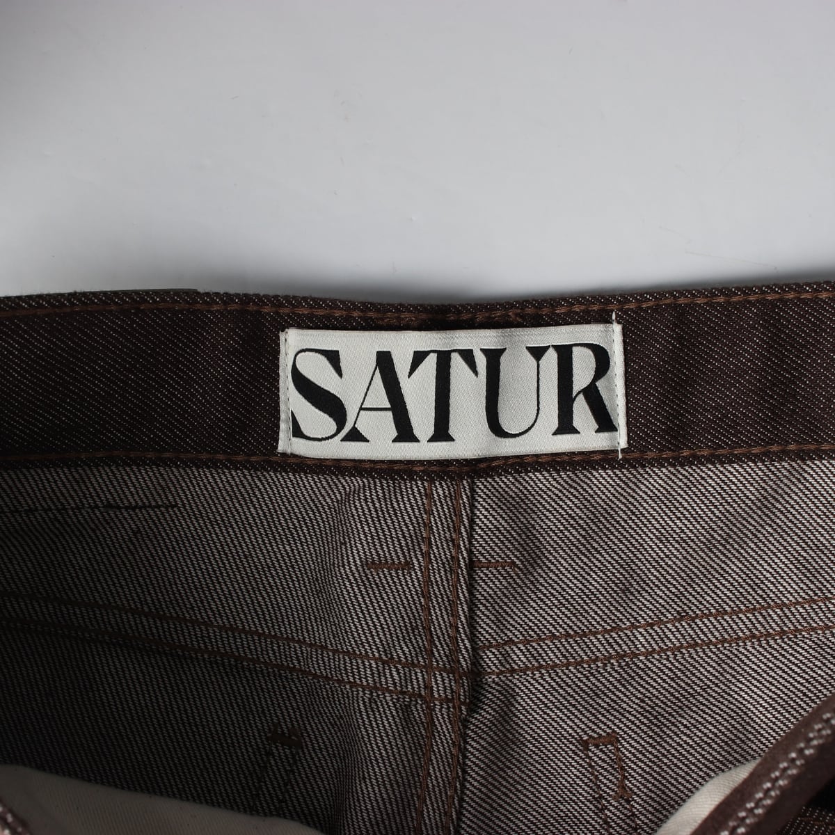 세터 SATUR 세미플레어 데님 팬츠 프렌치 브라운 상세 이미지 3