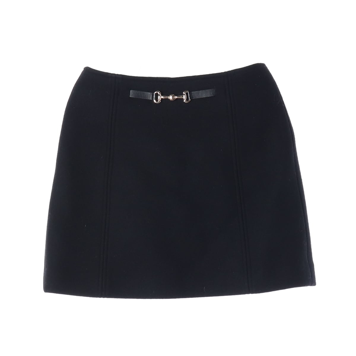 룩캐스트 22FW 울 블렌드 미니 스커트 블랙 상세 이미지 1