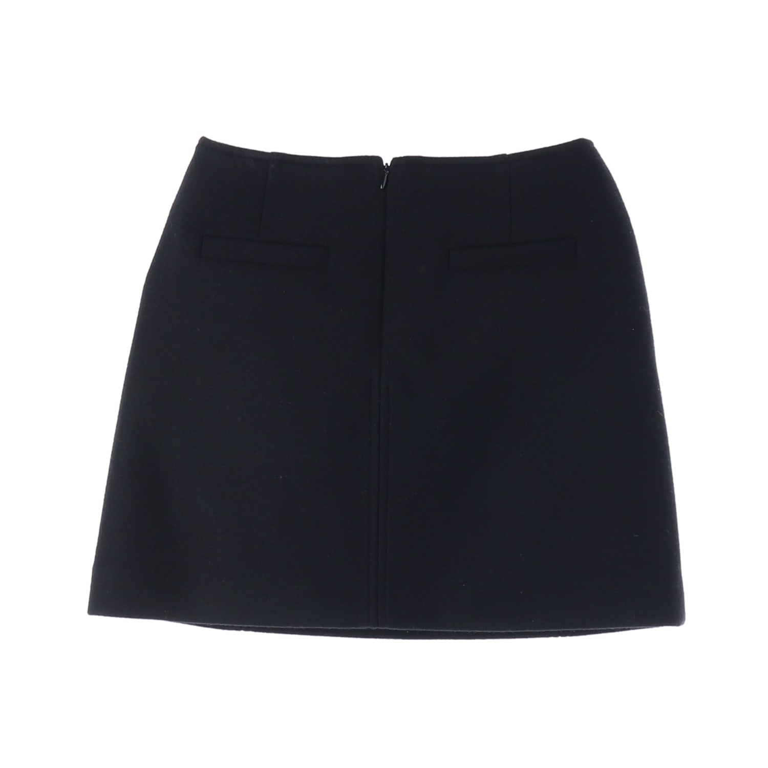 룩캐스트 22FW 울 블렌드 미니 스커트 블랙 이미지 2