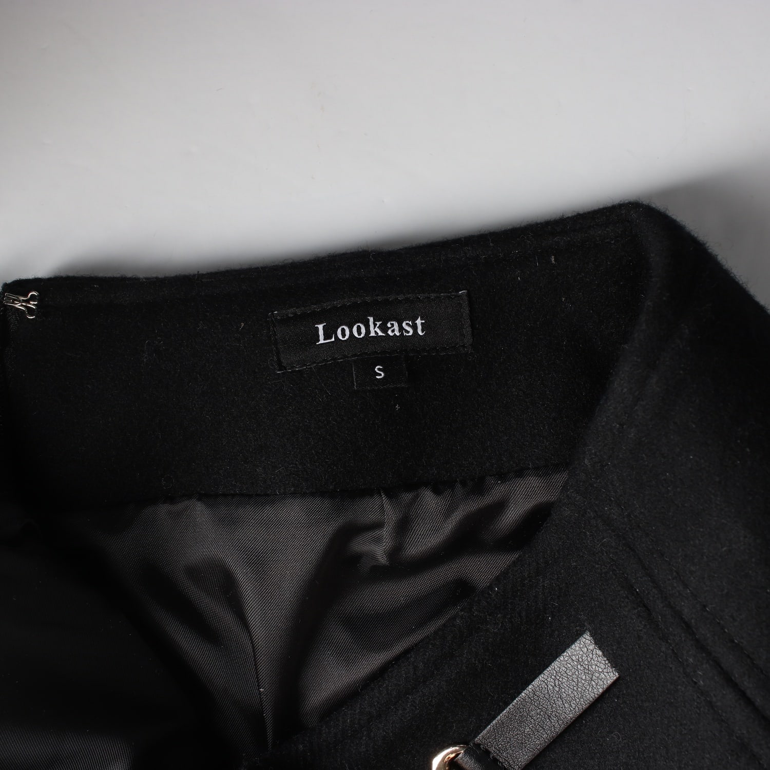 룩캐스트 22FW 울 블렌드 미니 스커트 블랙 이미지 3