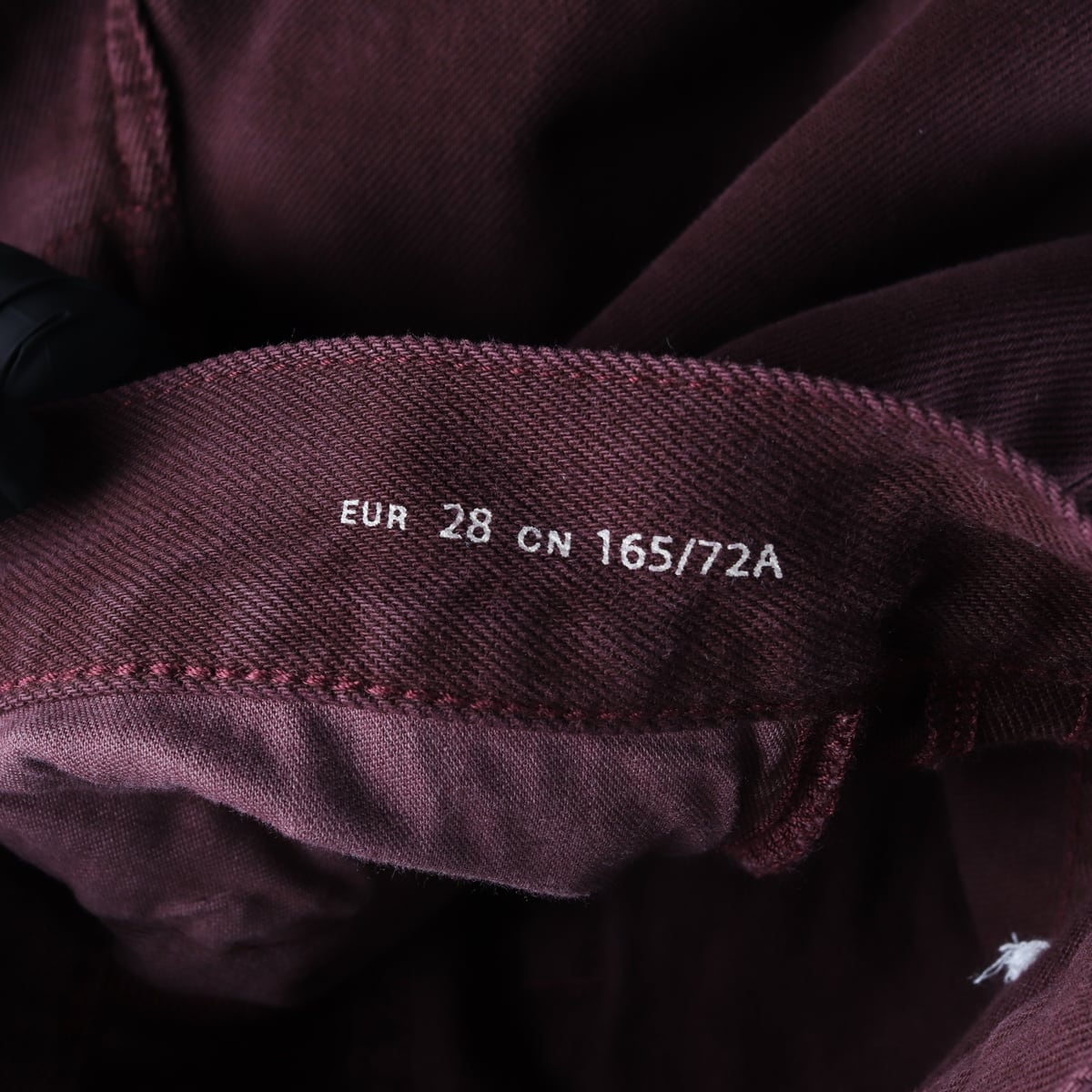 아르켓 24FW 와이드핏 데님팬츠 버건디 상세 이미지 4