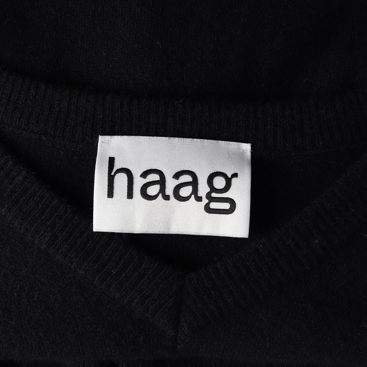 헤이그 haag 메리노 울 캐시미어 100% 새들 브이넥 니트 스웨터 상세 이미지 3