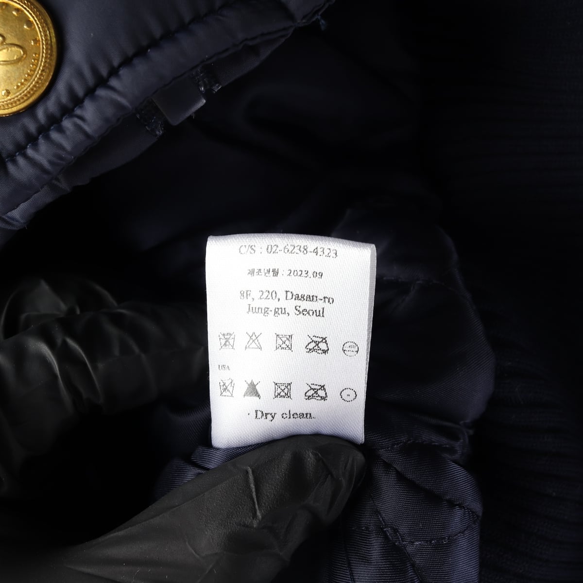 비터셀즈 23FW 에덴 푸퍼 자켓 퀼팅 숏 패딩 네이비 상세 이미지 6