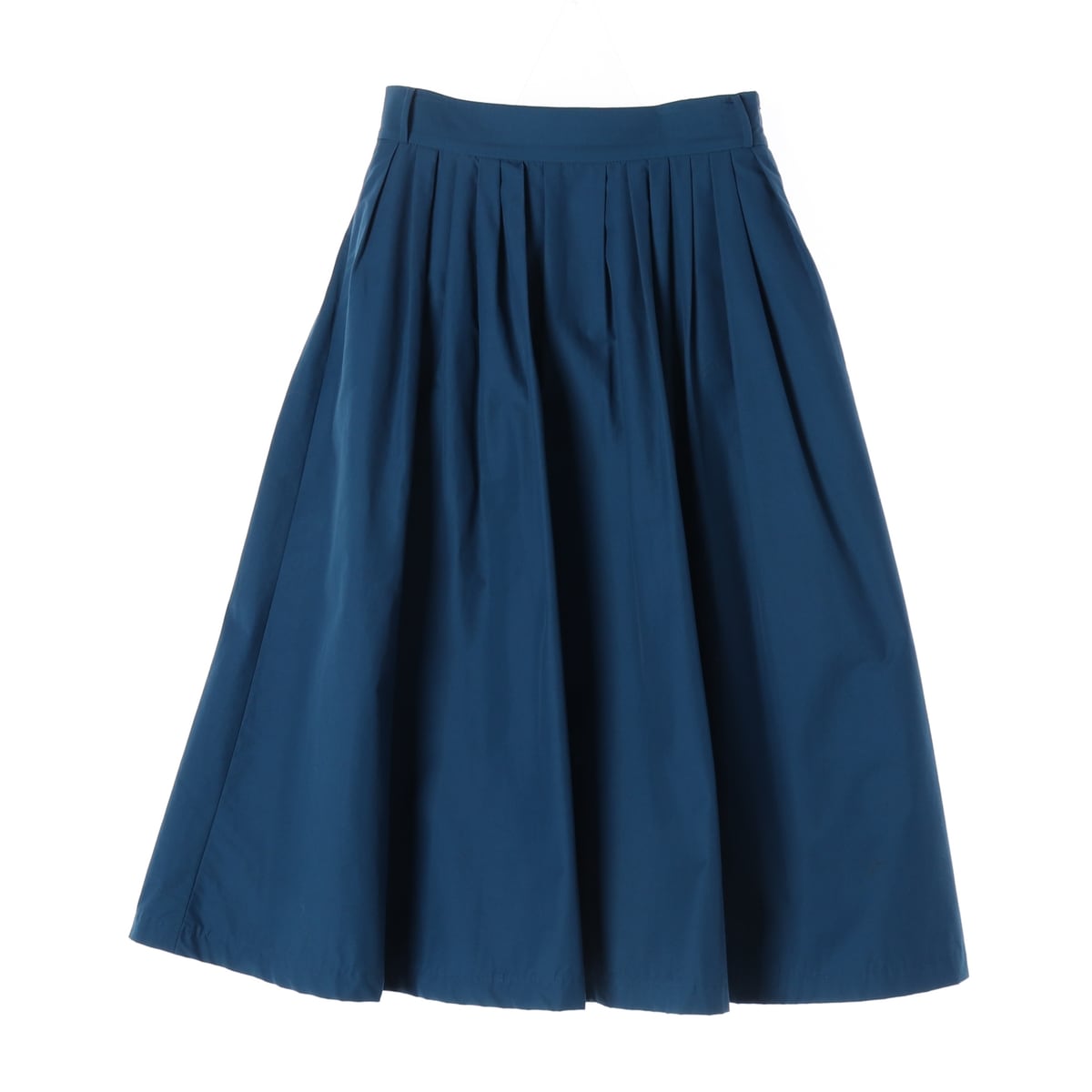 앤유 22SS 플리츠 플레어 나일론 롱 스커트 블루 상세 이미지 1