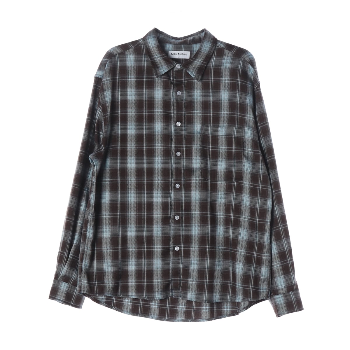 밀로 아카이브 24FW 옴브레 체크 코튼 셔츠 상세 이미지 1
