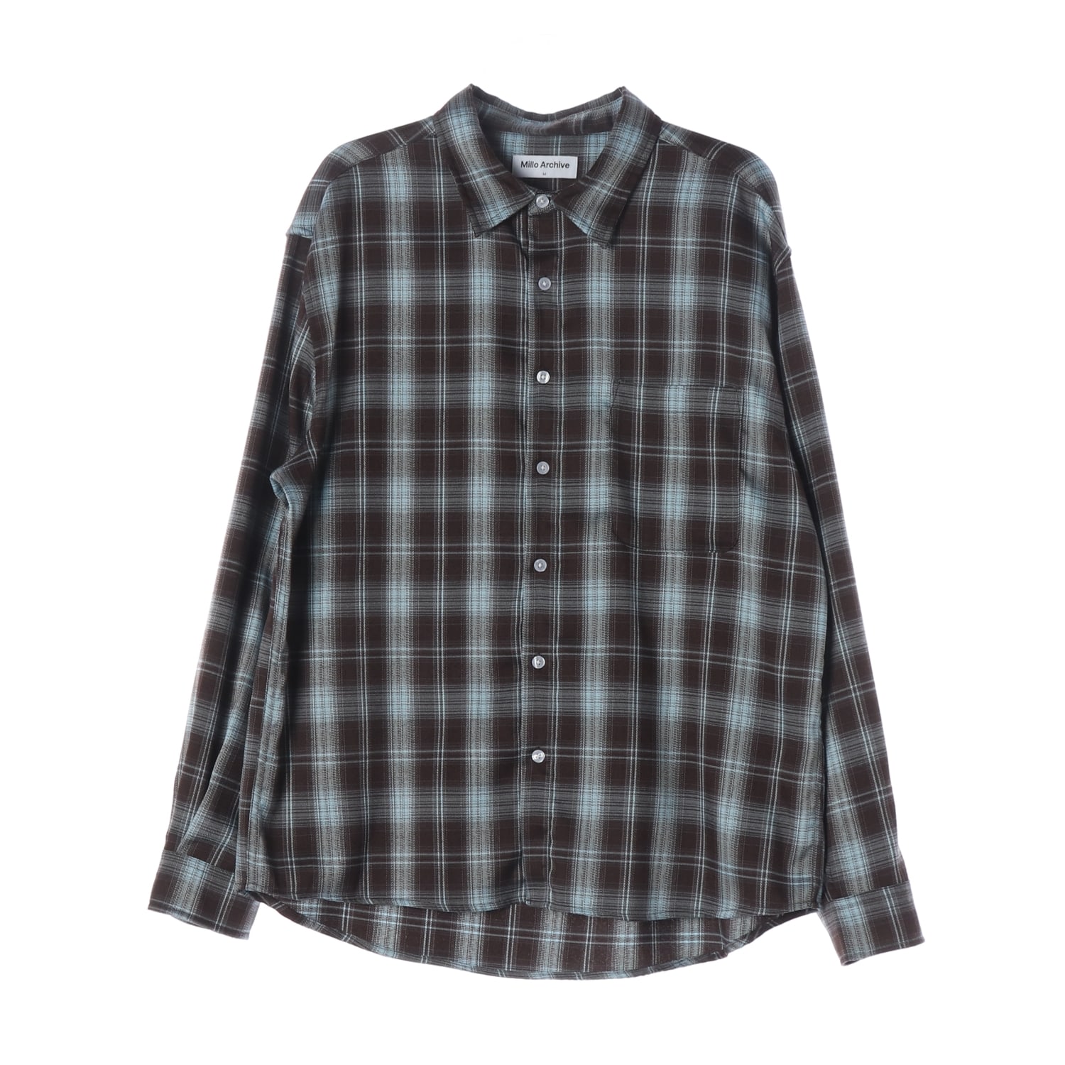 밀로 아카이브 24FW 옴브레 체크 코튼 셔츠 이미지 1