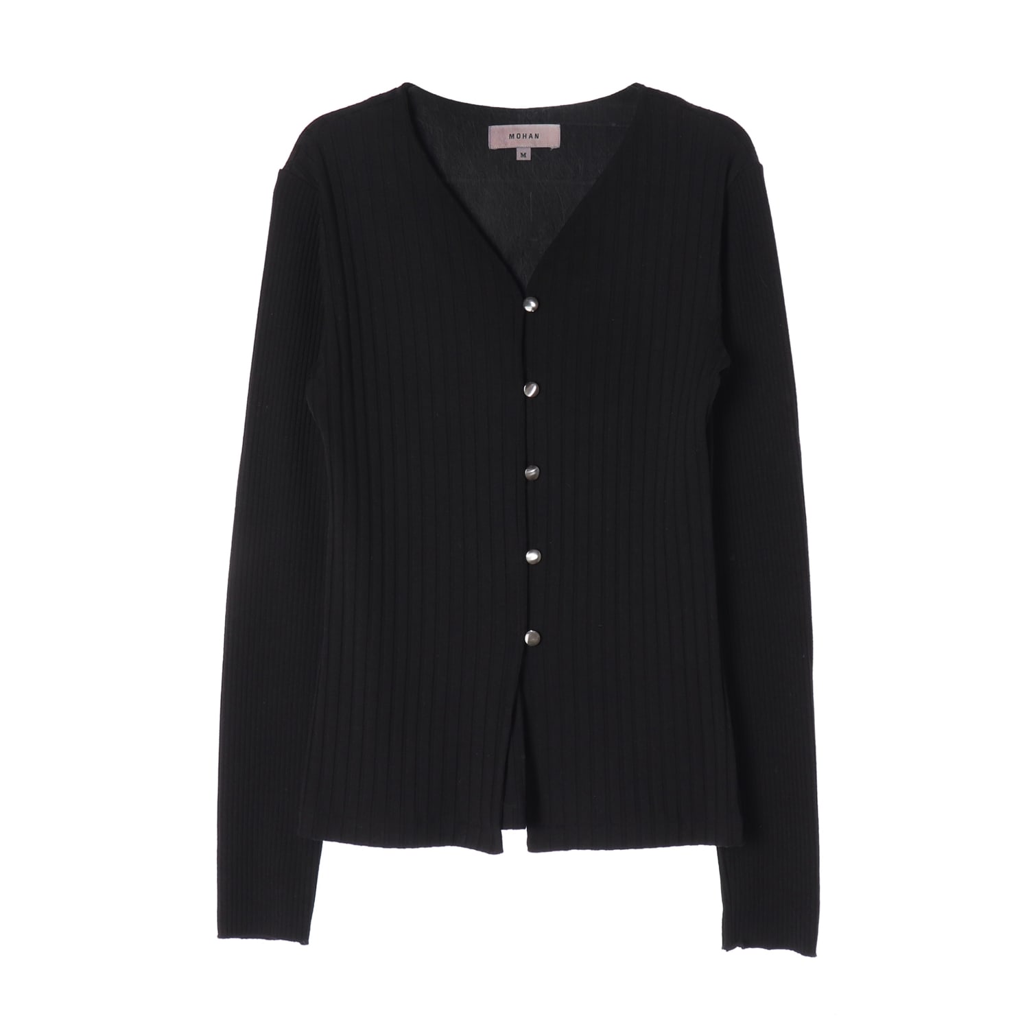 모한 22FW 리브드 버튼 니트 가디건 이미지 1