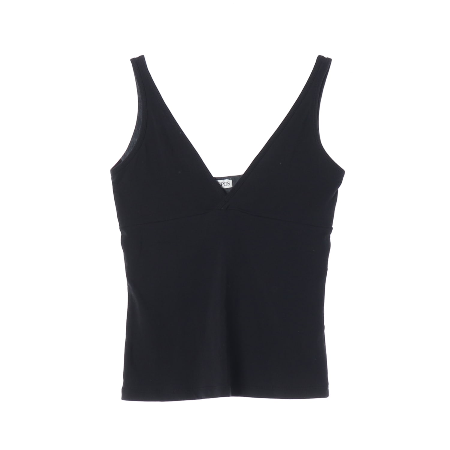 리포스 25SS 브이넥 슬리브리스 티셔츠 블랙 이미지 1