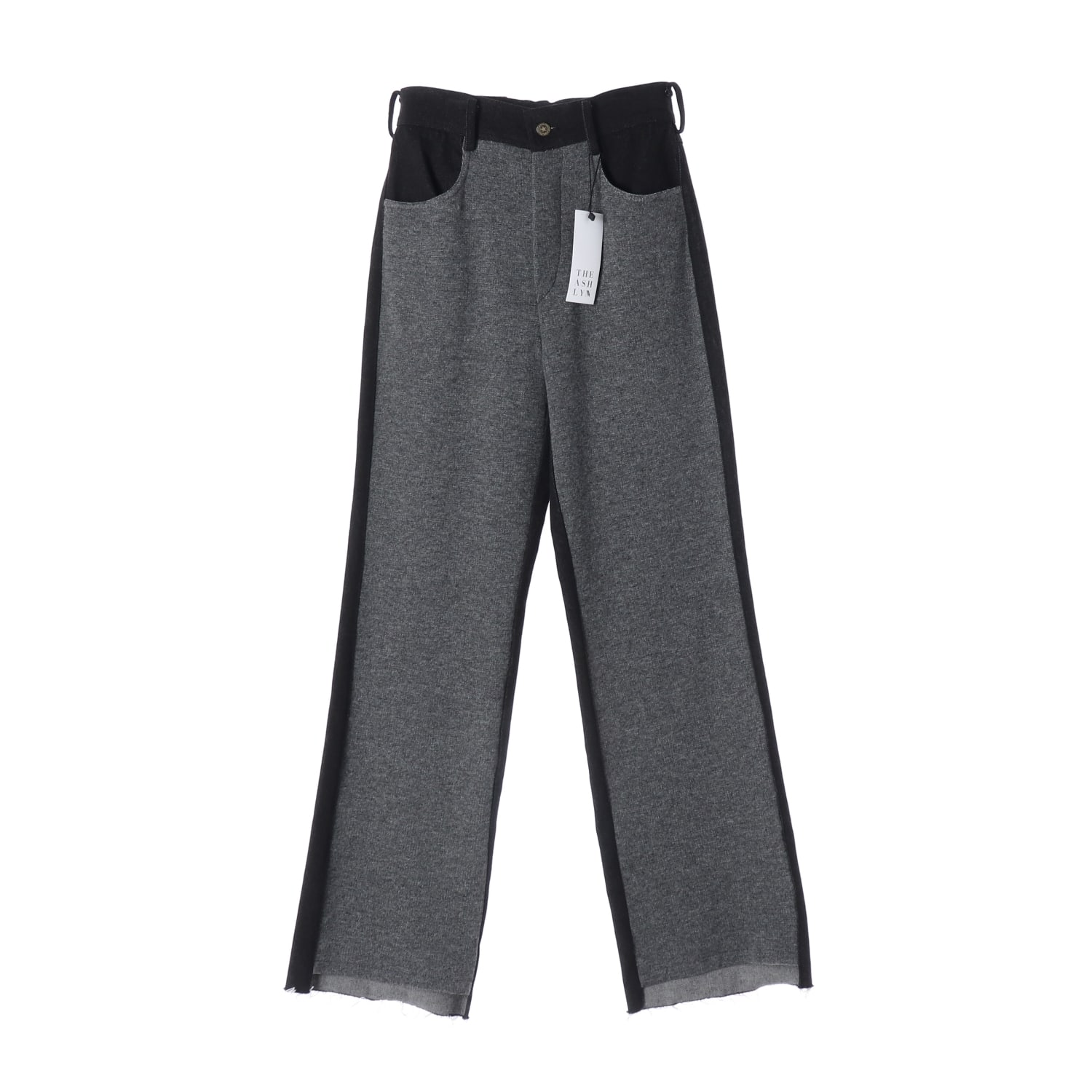 (새상품) 더애쉴린 21FW RONIE HALF KNIT 와이드 데님 팬츠 이미지 1