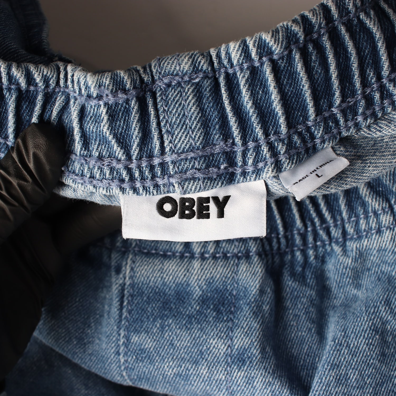 오베이 OBEY 밴딩 이지 와이드 데님팬츠 공용 이미지 3