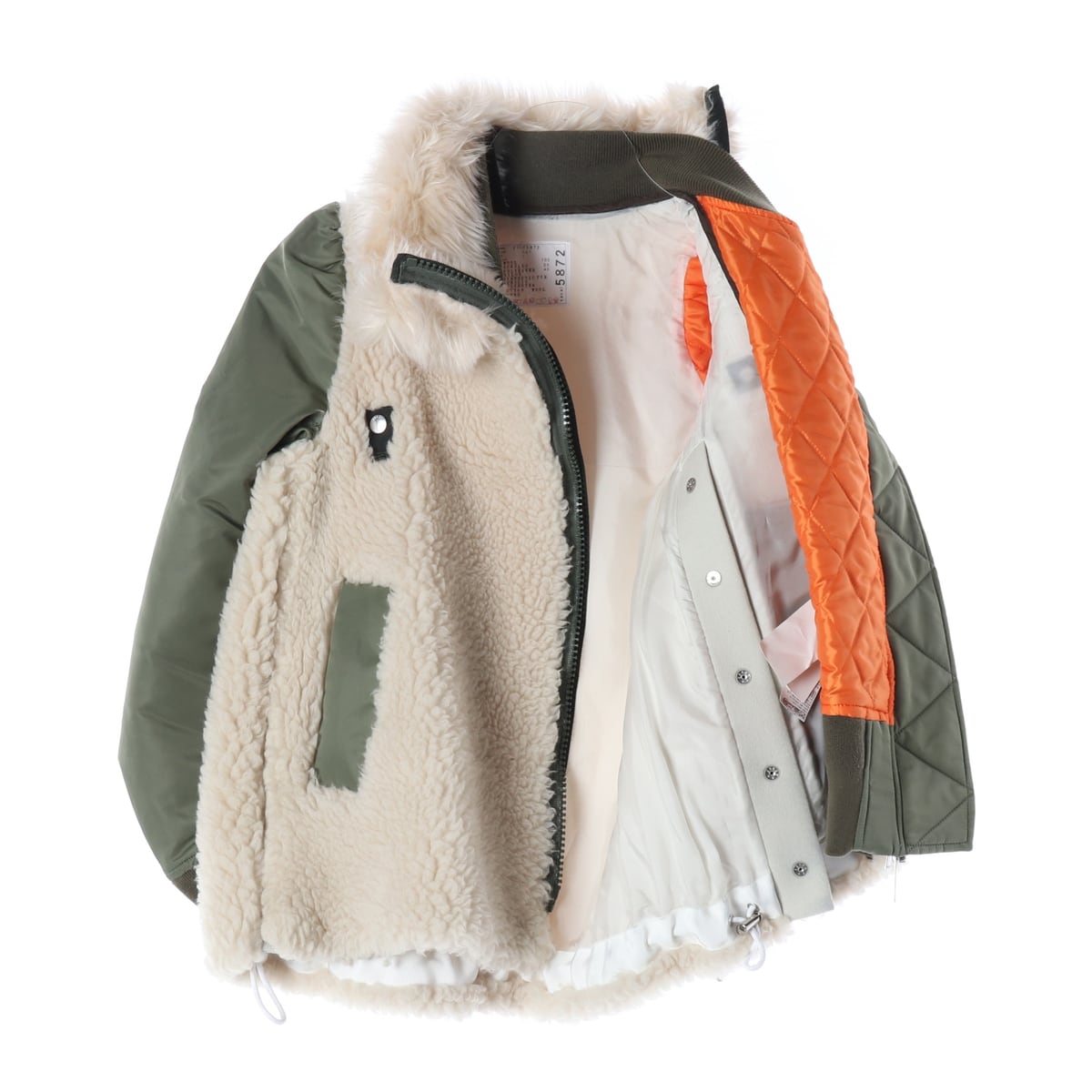 사카이 21FW 퍼 울 믹스 ma-1 봄버 재킷 상세 이미지 2