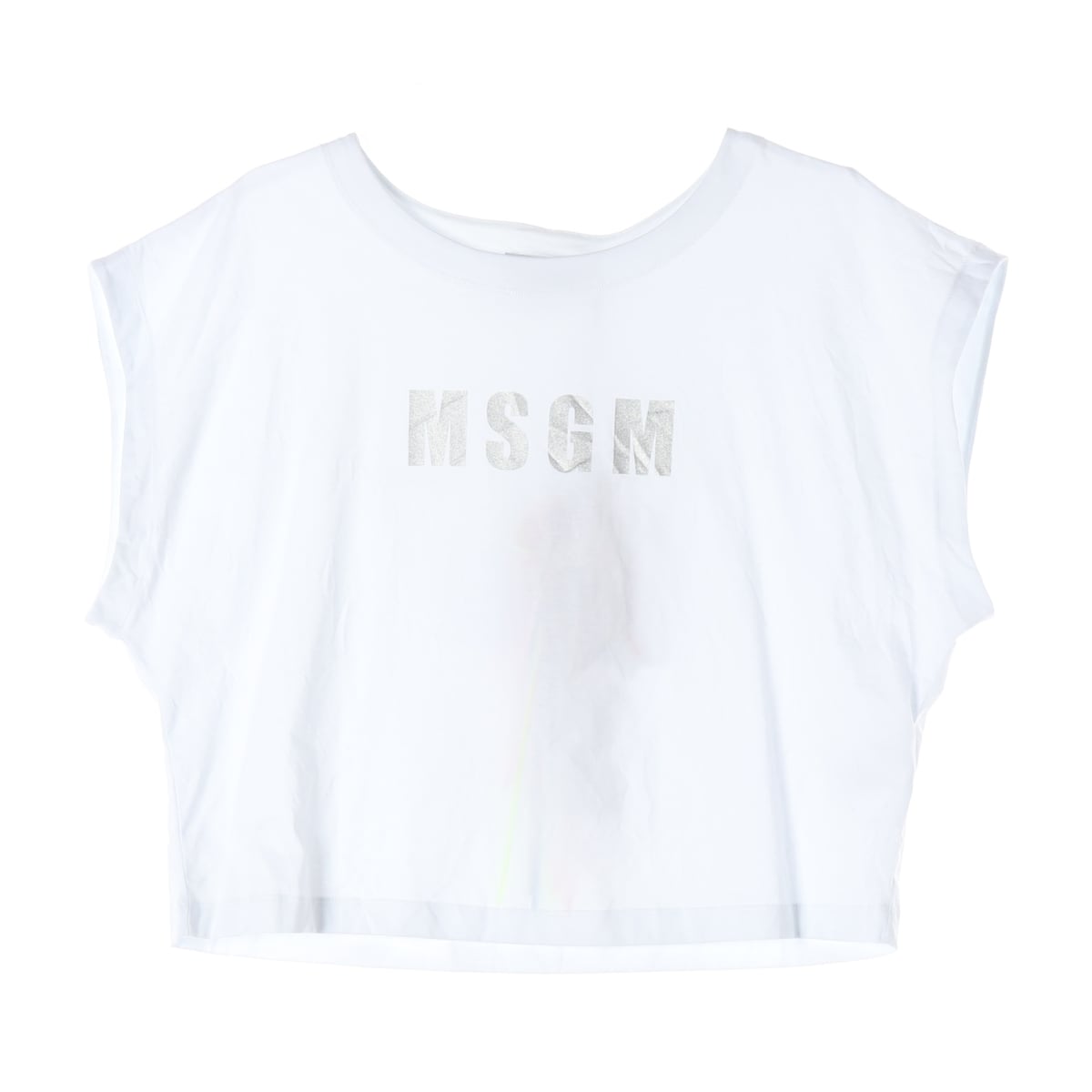 (새상품) 엠에스지엠 MSGM 22SS 로고 크롭 반팔 티셔츠 상세 이미지 1