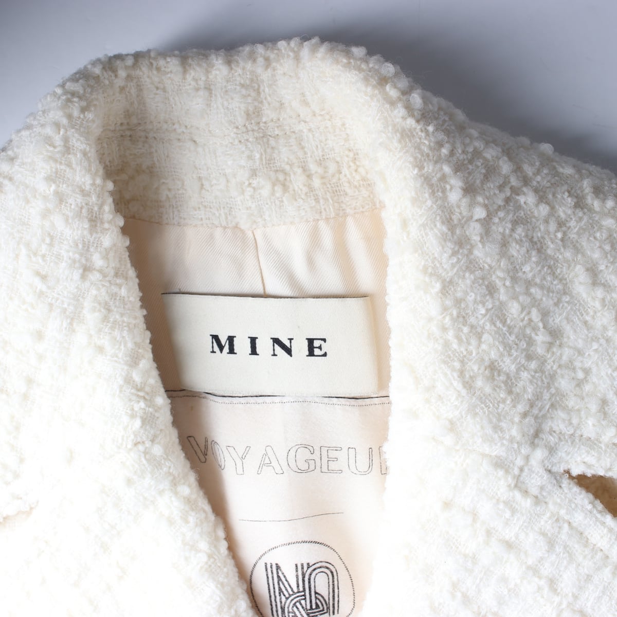 마인 MINE 21FW 더블 버튼 트위드 울 블렌드 하프 코트 상세 이미지 4