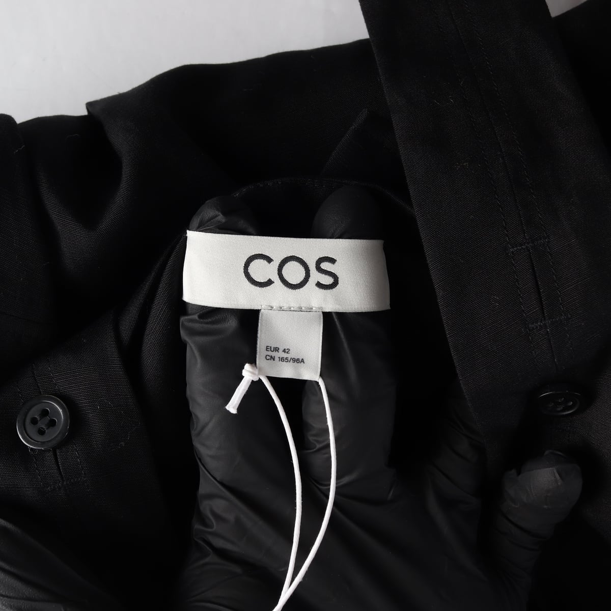 (새상품) 코스 COS 24SS 린넨 블렌드 슬리브리스 숏 원피스 상세 이미지 3