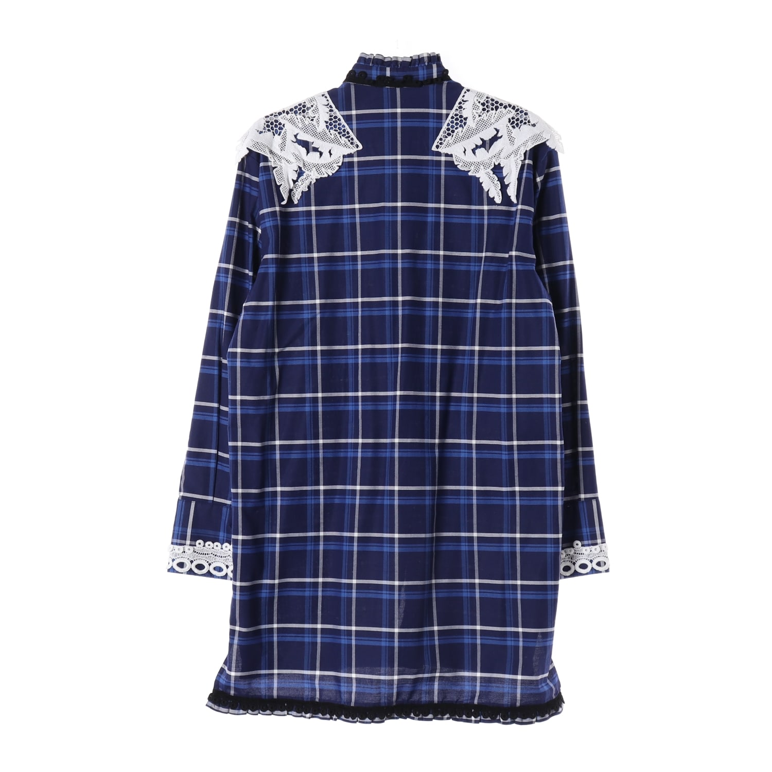 엠에스지엠 MSGM 블루 체크 패턴 셔츠 원피스 이미지 2
