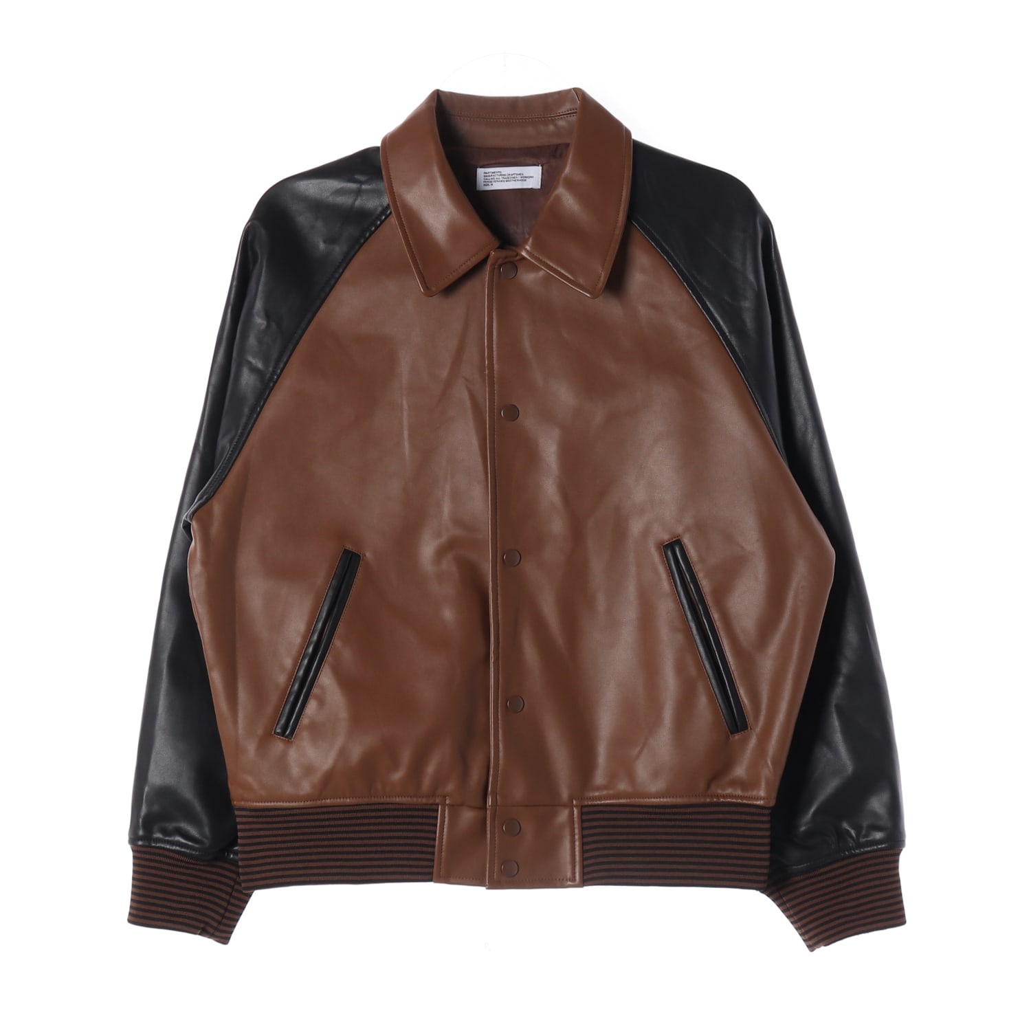 파르티멘토 22FW 래글런 바시티 자켓 브라운 이미지 1