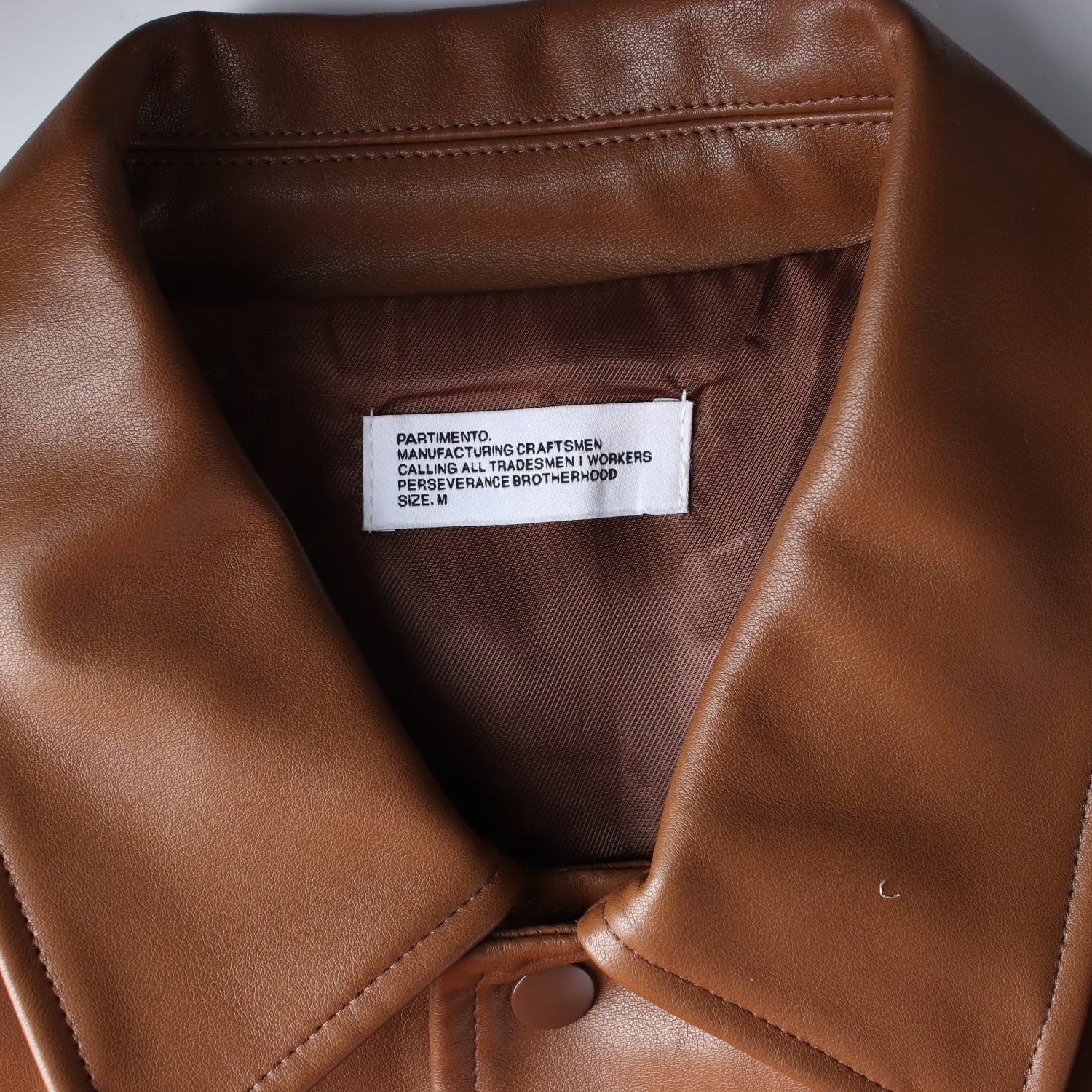 파르티멘토 22FW 래글런 바시티 자켓 브라운 이미지 4