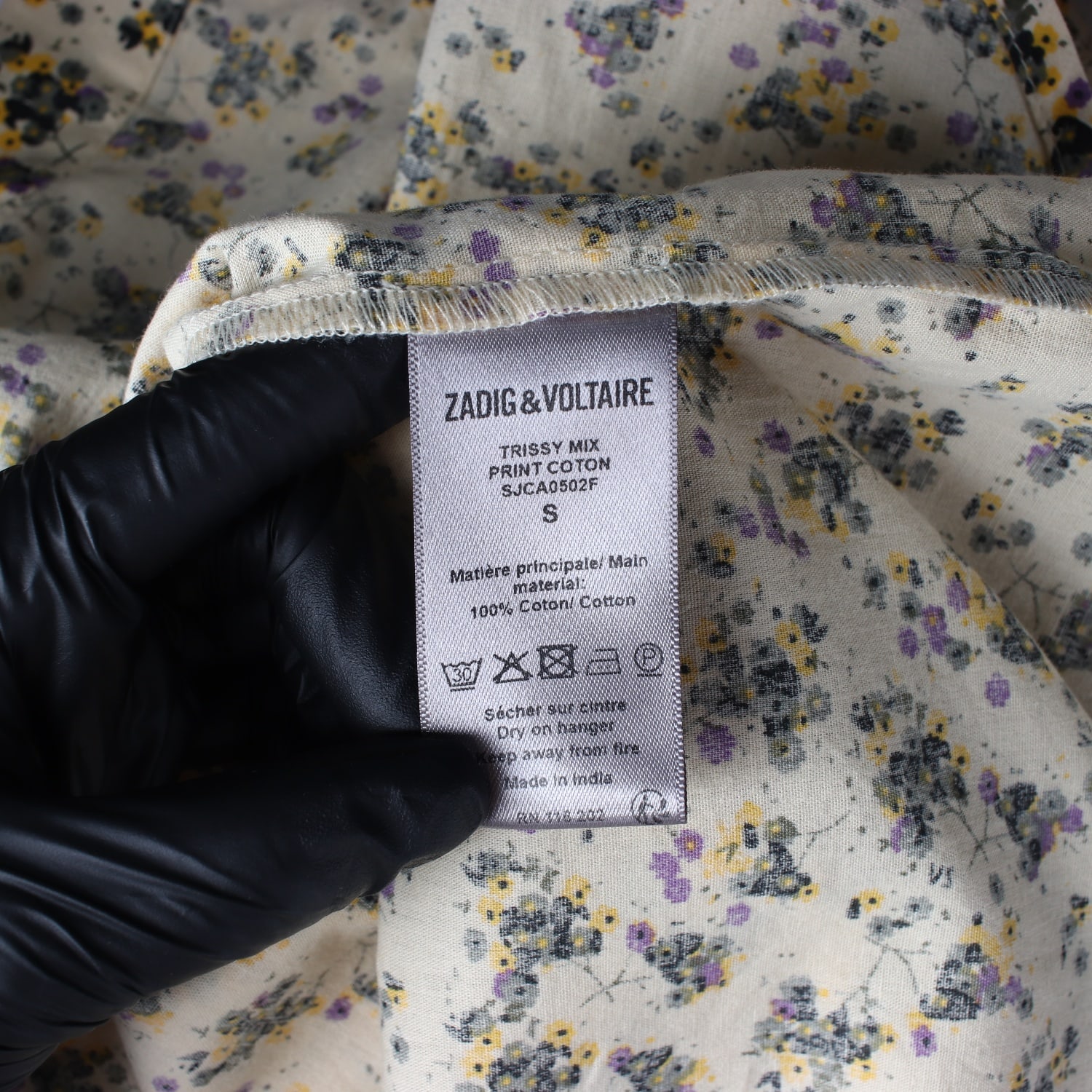 쟈딕앤볼테르 TRISSY MIX 플로럴 프린트 코튼 셔츠 이미지 4
