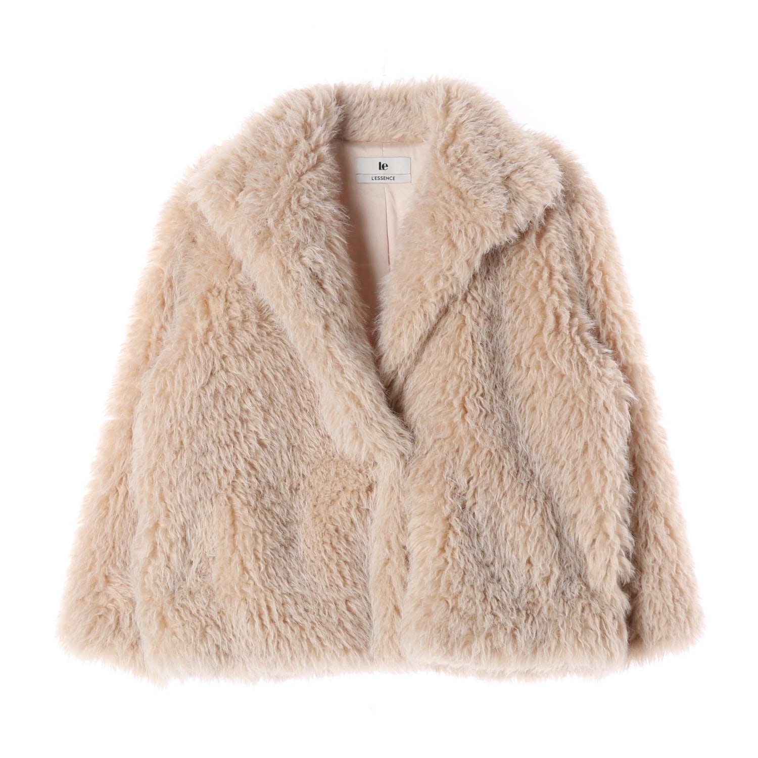 르 Le 25FW 빈티지 퍼 하프 코트 재킷 베이지 이미지 1