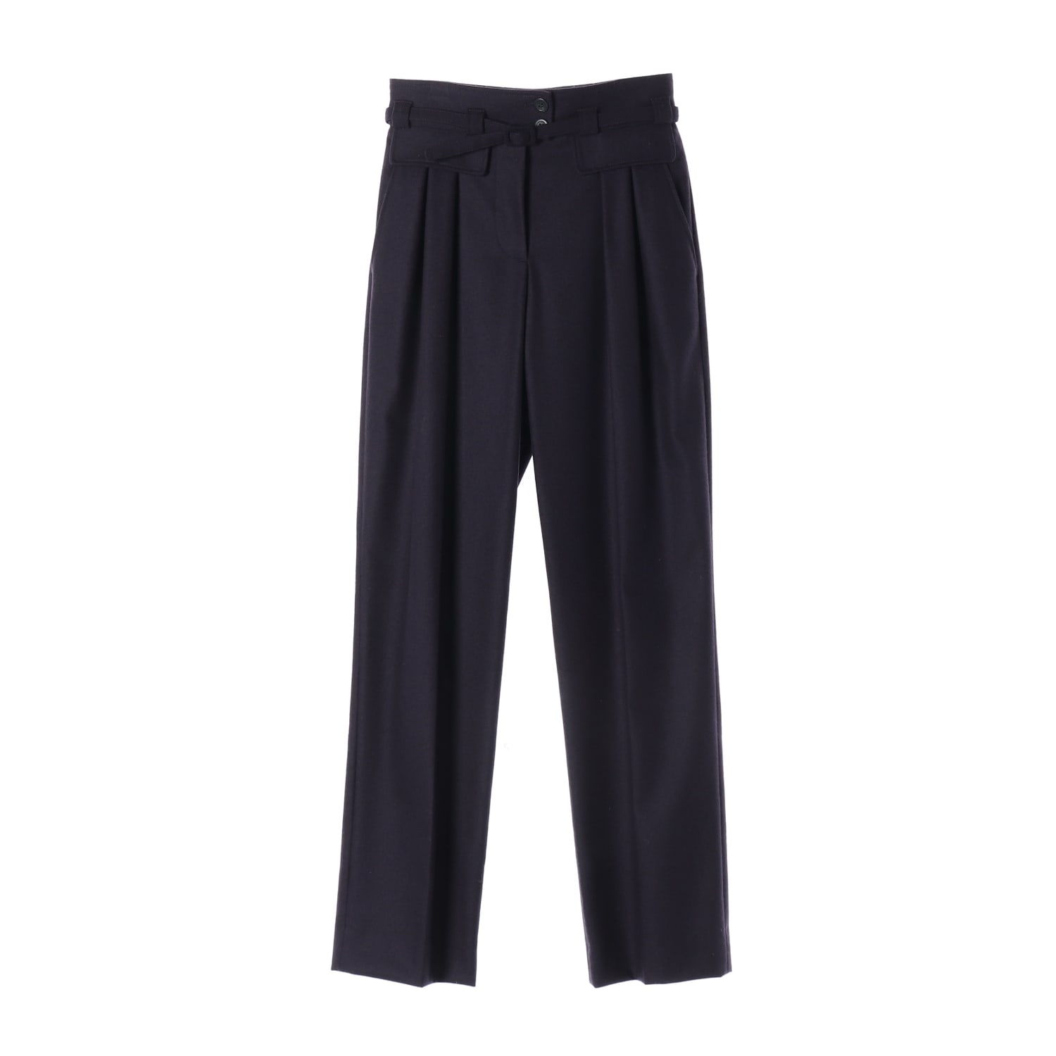 아페쎄 A.P.C. 울 스트레이트핏 벨티드 슬랙스 팬츠 이미지 1