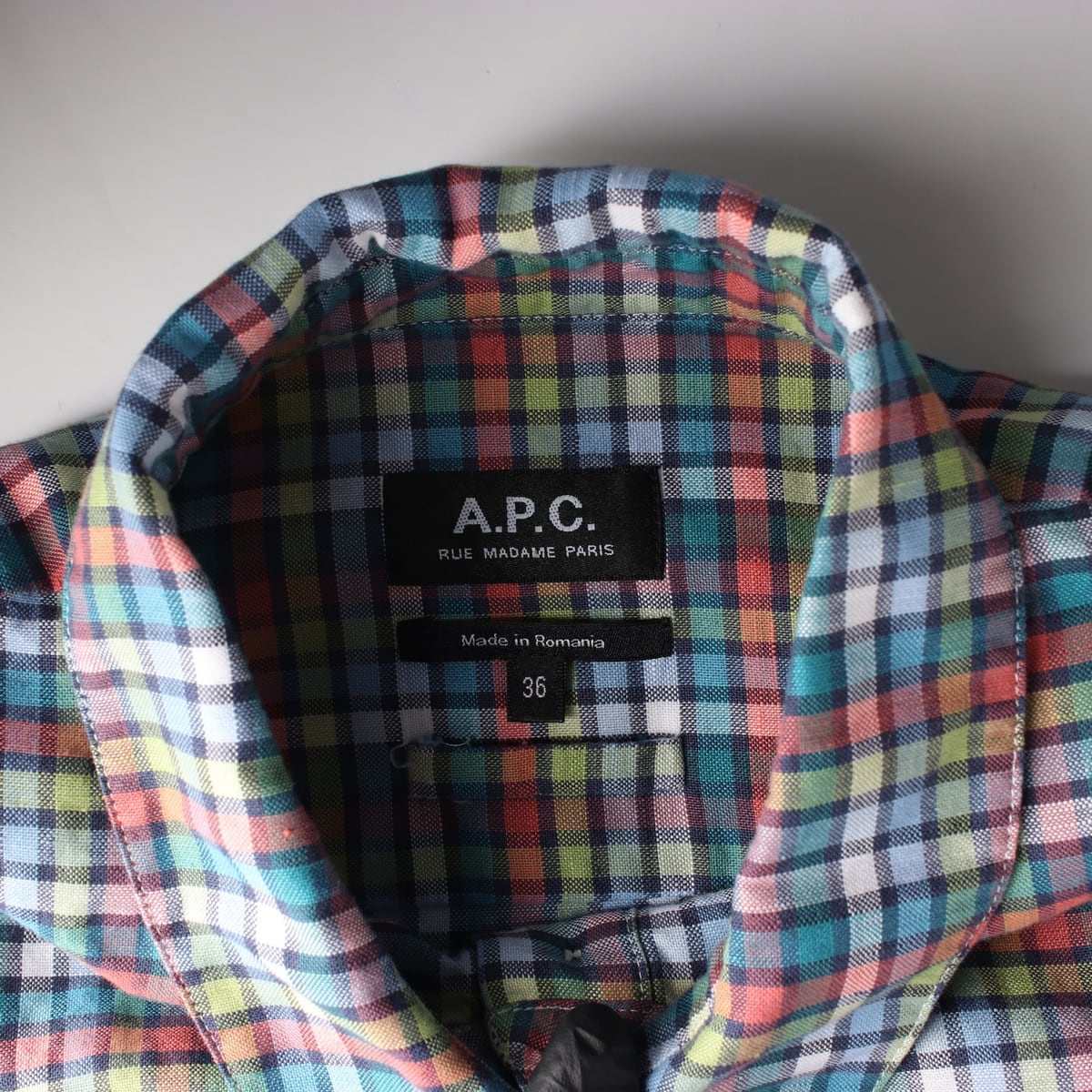 아페쎄 A.P.C. 타탄 체크 셔츠 원피스 상세 이미지 3