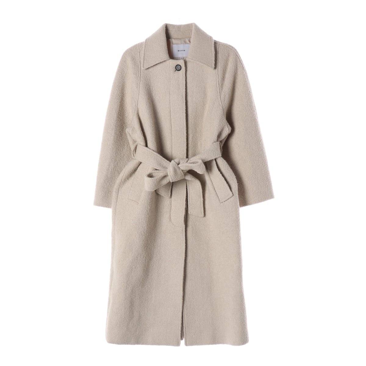 모한 21FW 울 알파카 블렌드 벨티드 롱 코트 상세 이미지 1