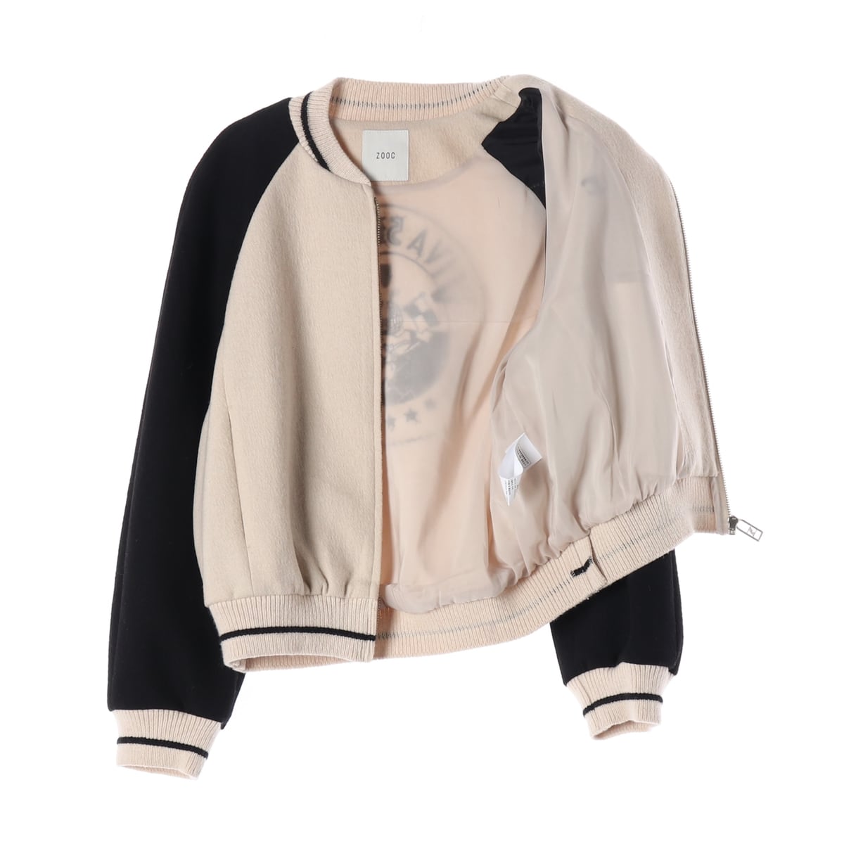 주크 22FW 배색 라글란 울 블렌드 집업 니트 가디건 상세 이미지 2