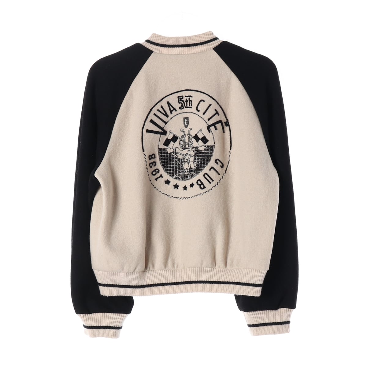 주크 22FW 배색 라글란 울 블렌드 집업 니트 가디건 상세 이미지 3