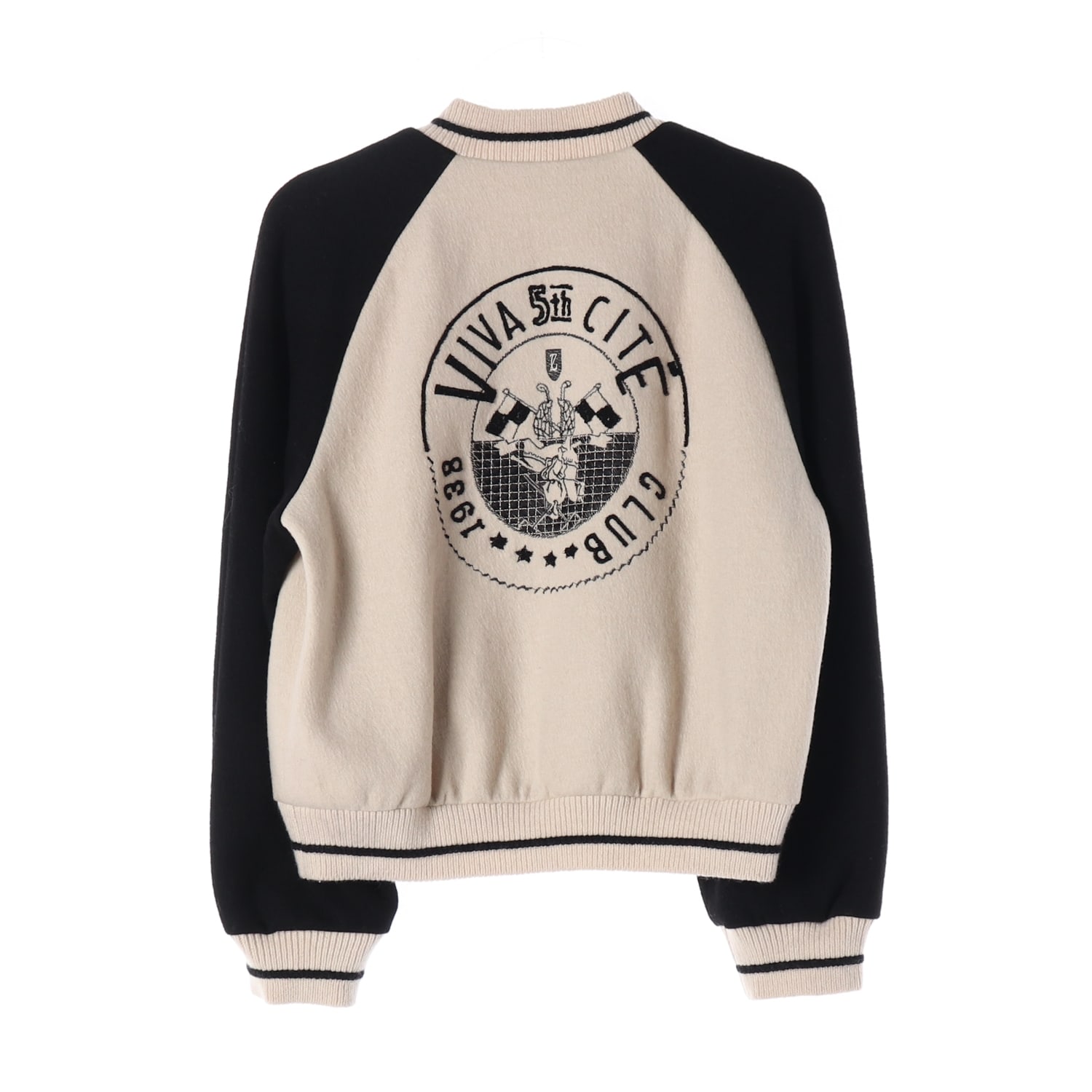 주크 22FW 배색 라글란 울 블렌드 집업 니트 가디건 이미지 3